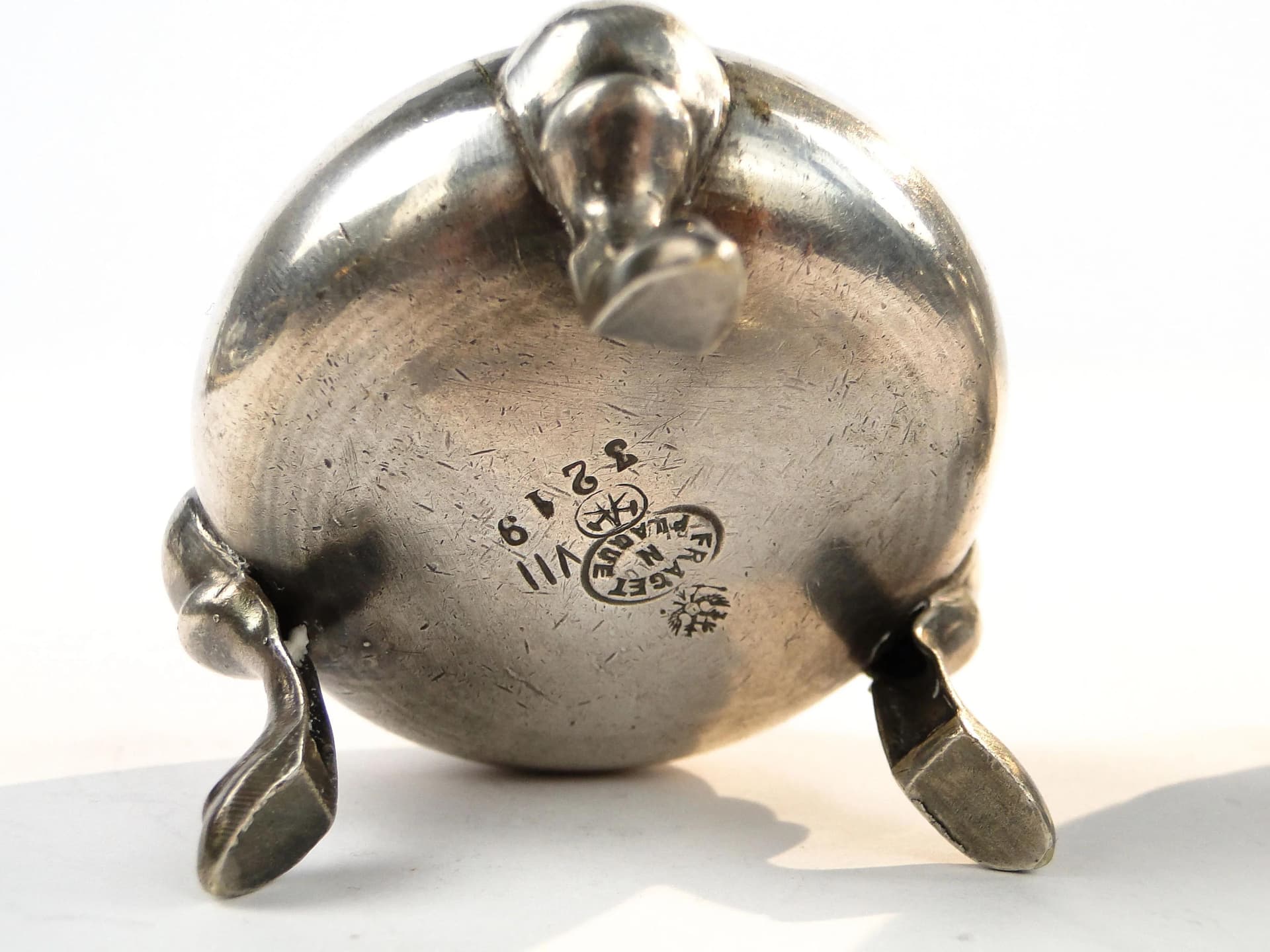 Pair of salt cellars on legs, silver gilt, Fraget, Poland, 1930s. - 27021
