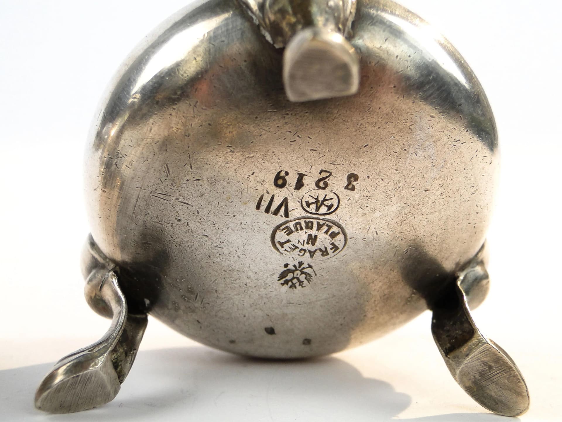 Pair of salt cellars on legs, silver gilt, Fraget, Poland, 1930s. - 27022