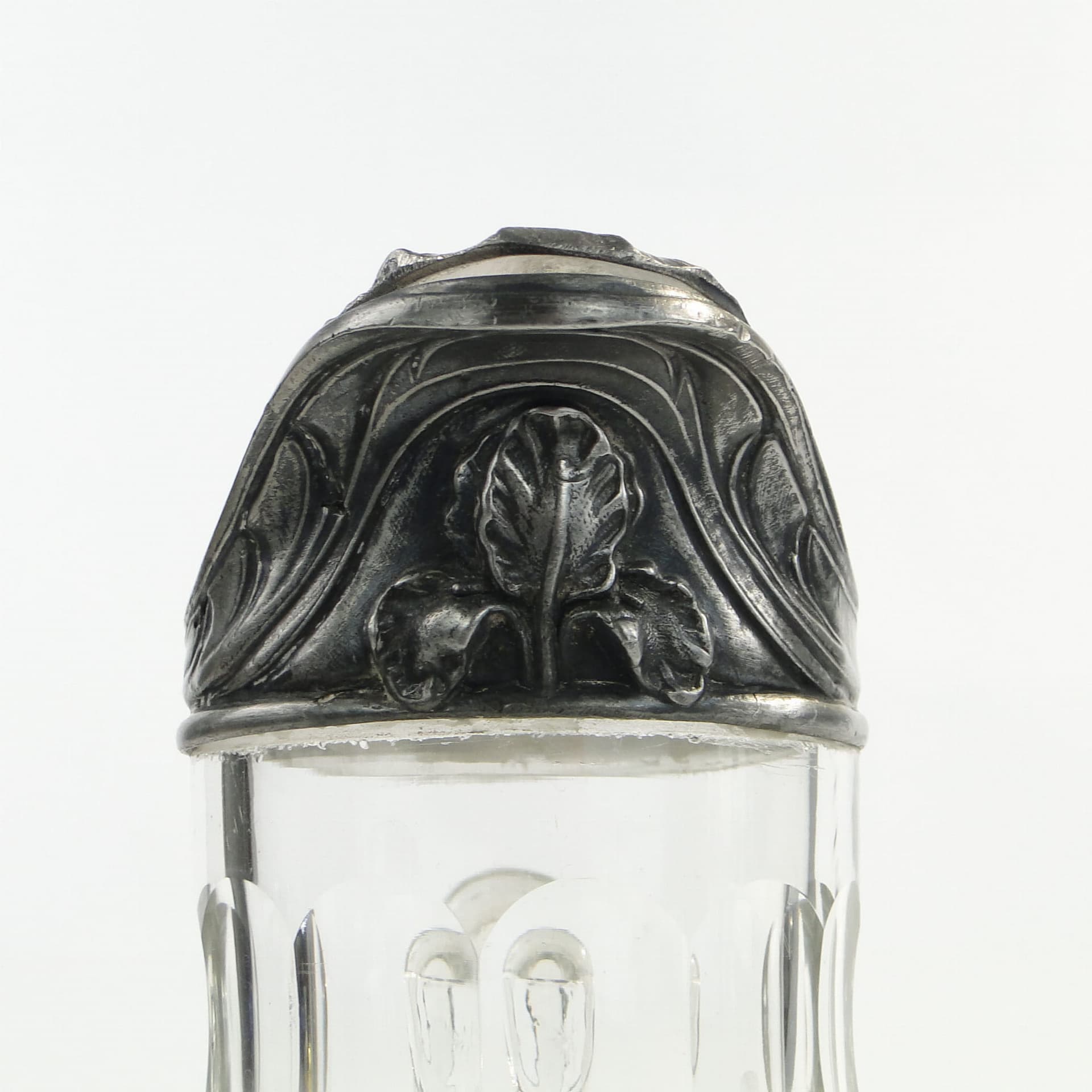 Dzban w stylu rokoko, przezroczysty kryształ, srebrny metal, Francja, XIX w. - 369804