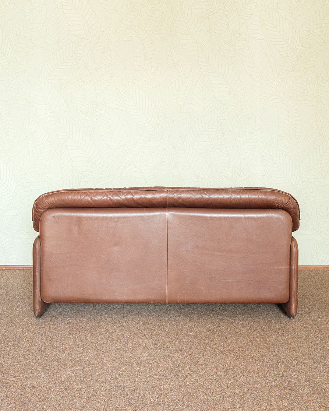 Sofa, skóra brązowa, de Sede, Szwajcaria, lata 70. - 369834