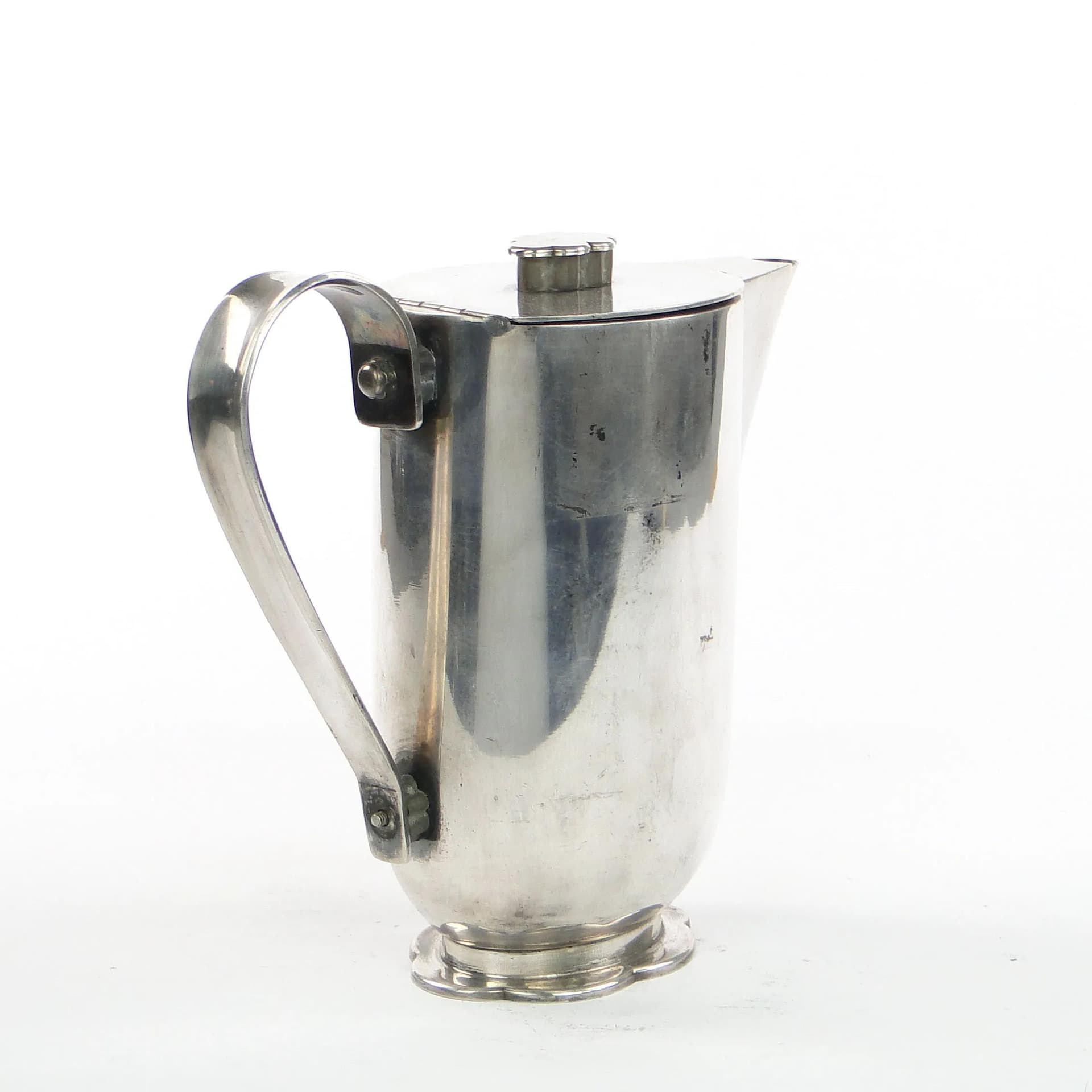 Dzbanek na kawę Art Deco, srebrny, mosiądz posrebrzany, Wellner, Niemcy, lata 30. - 369966