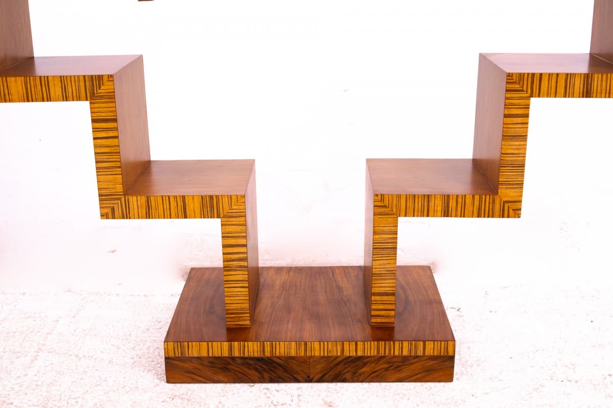 Console Art Deco, brown walnut, Poland, 1950s - 369979