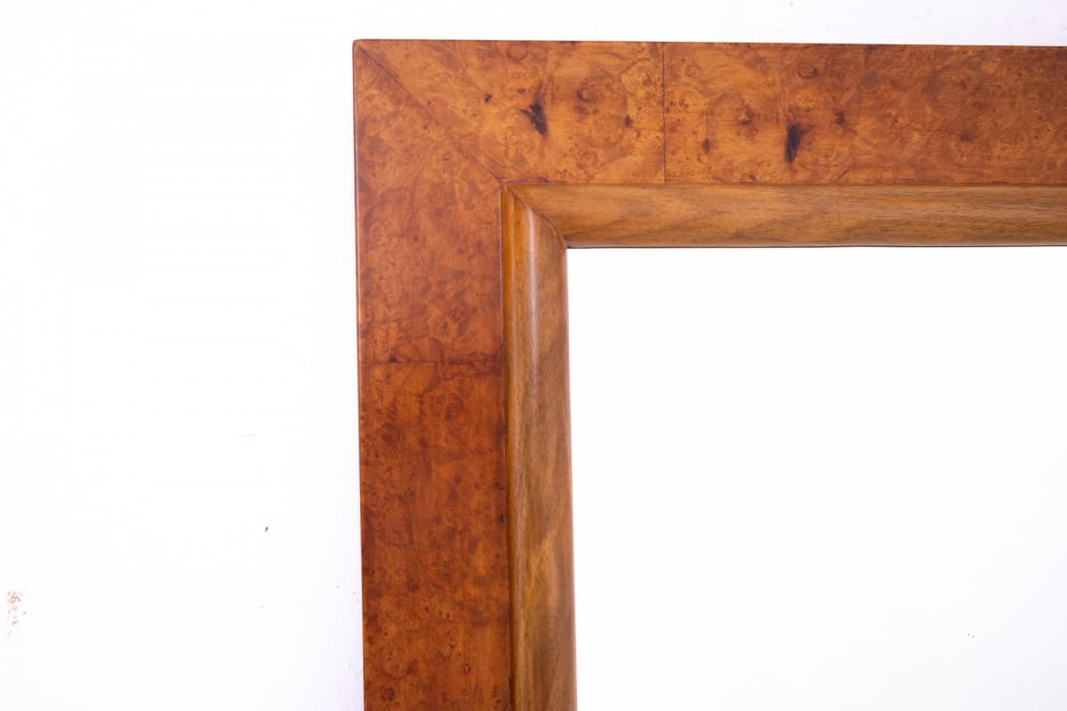 Lustro Art déco, orzech brązowy, Polska, lata 50. - 369991