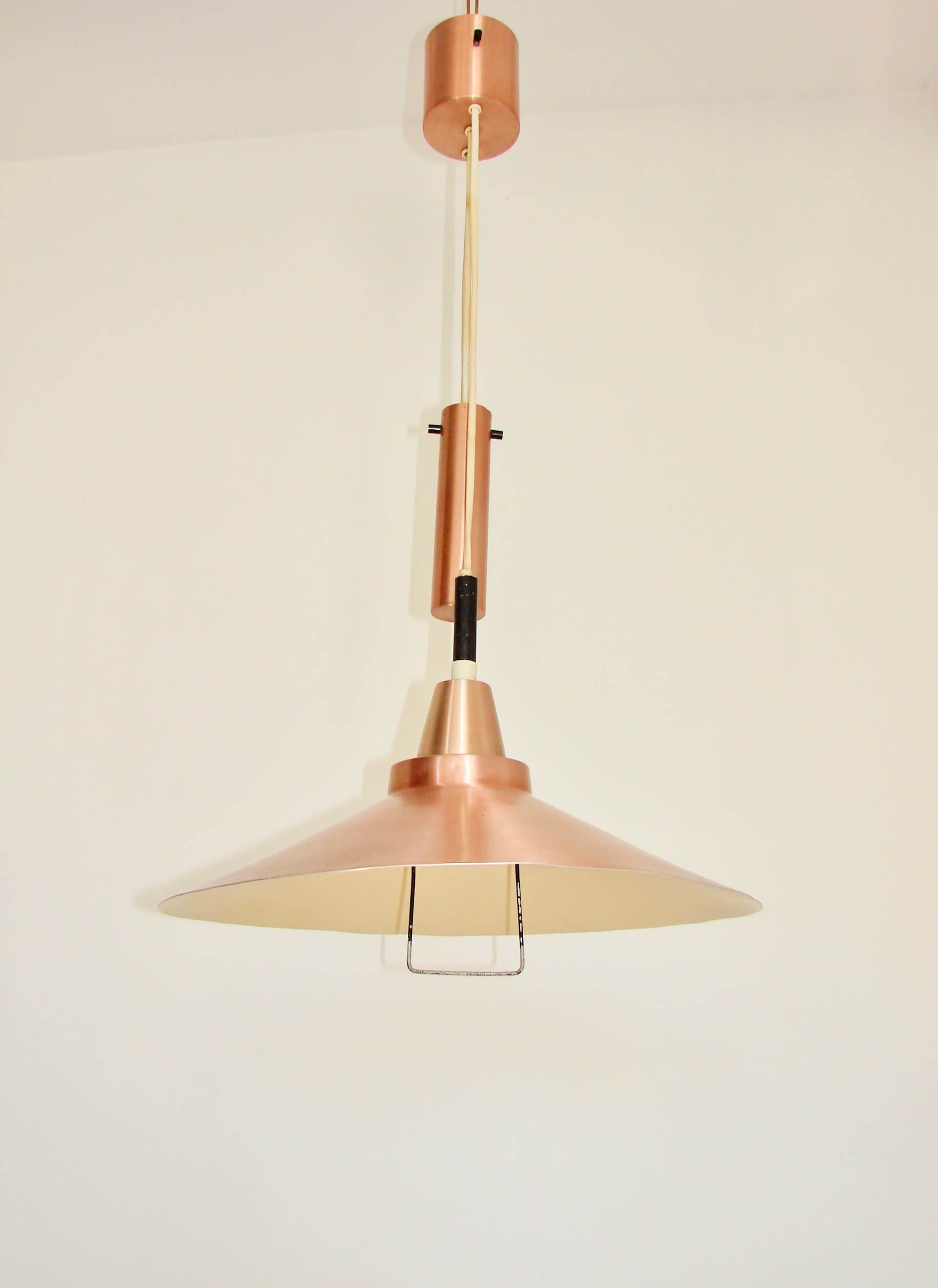Lampa wisząca, złoty, aluminium, Niemcy, lata 70. - 370019