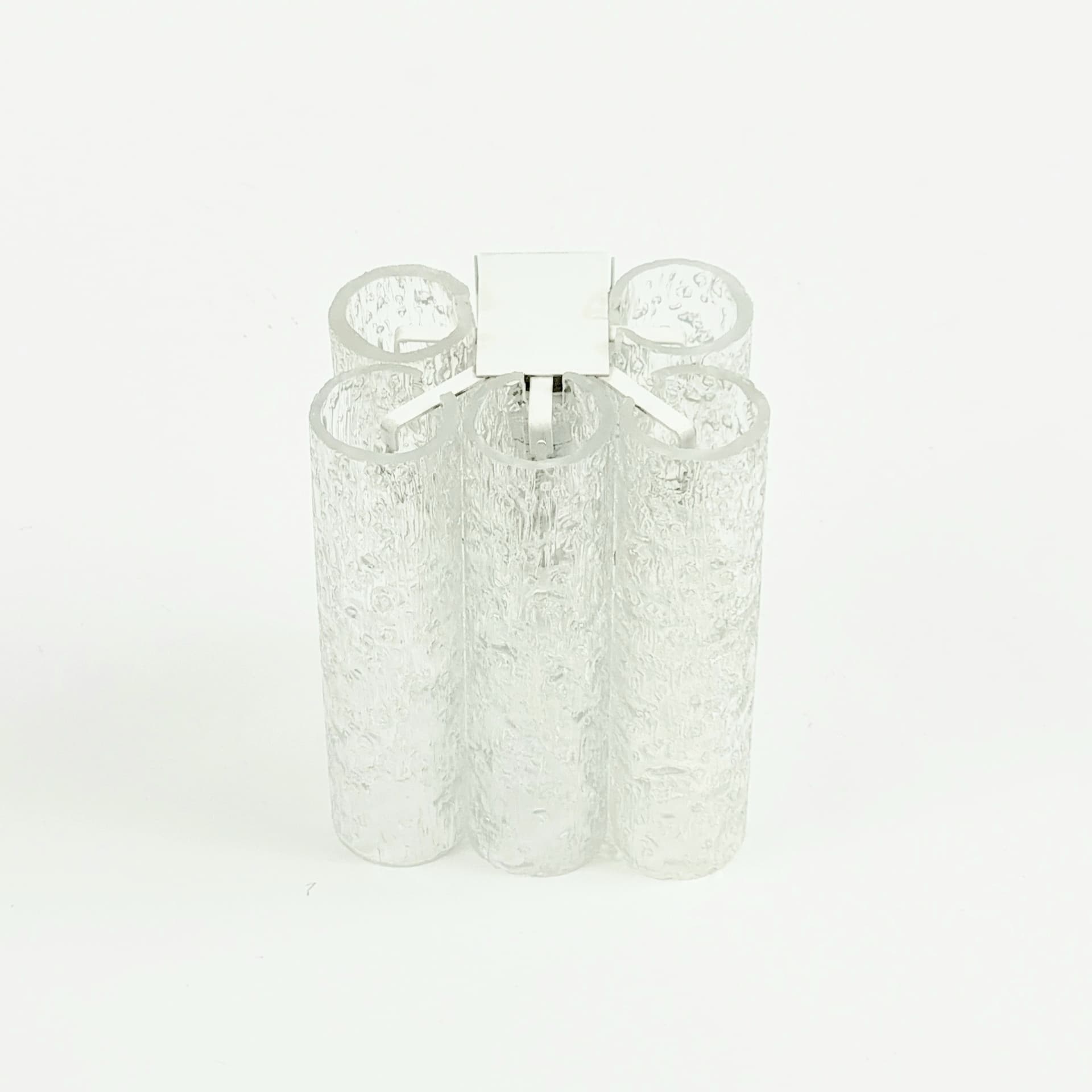 Kinkiet Ice Glass, szkło transparentne, Doria Leuchten, Niemcy, lata 60. - 370070