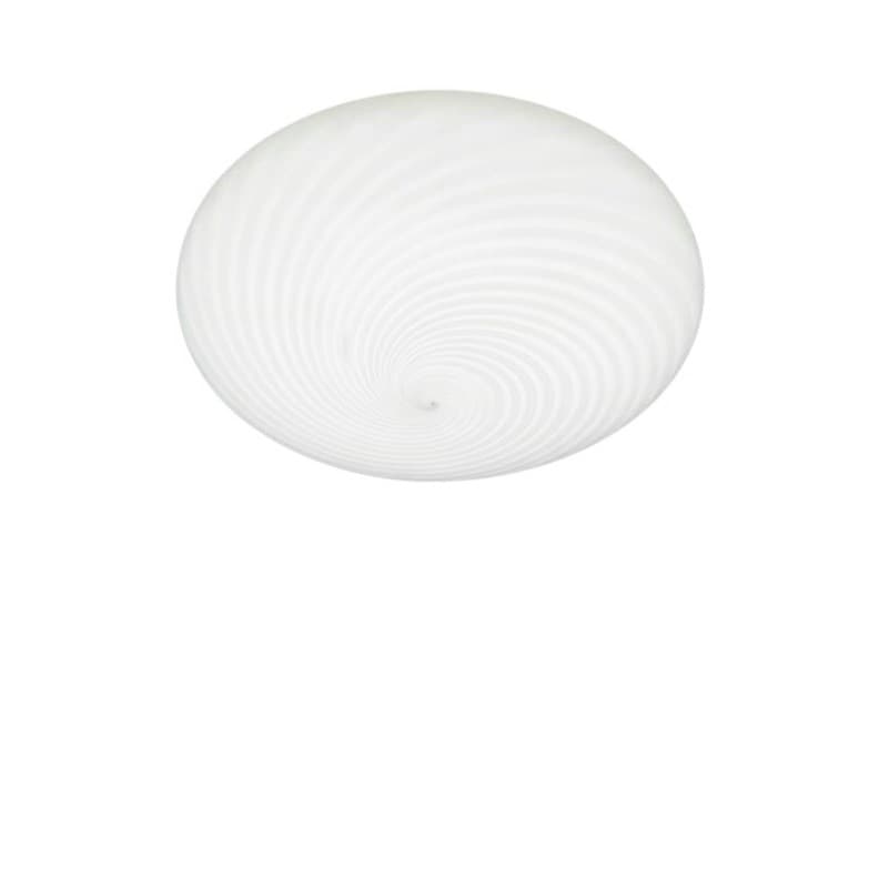 Plafon Murano, szkło białe, Włochy, lata 70. - 370076