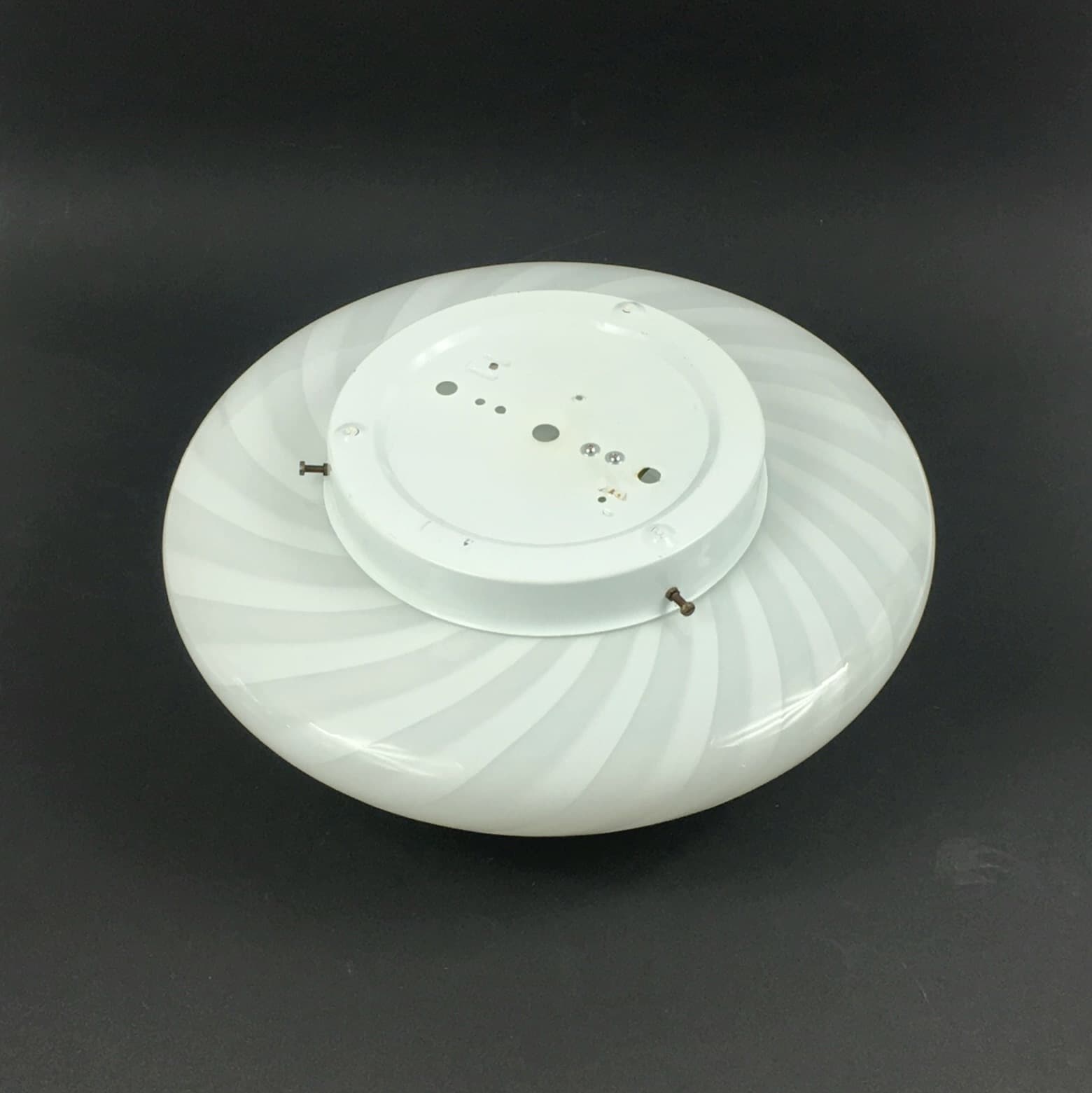 Plafon Murano, szkło białe, Włochy, lata 70. - 370082