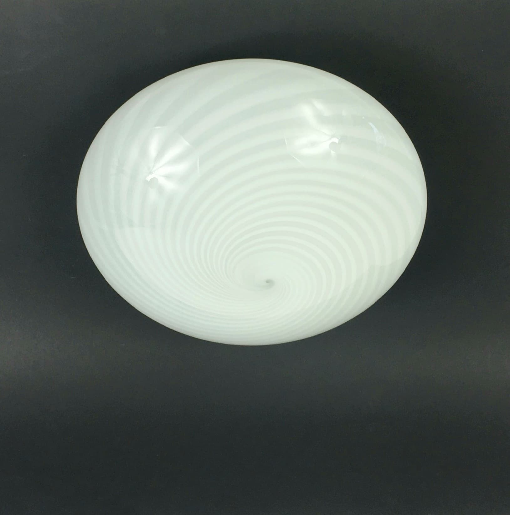 Plafon Murano, szkło białe, Włochy, lata 70. - 370077