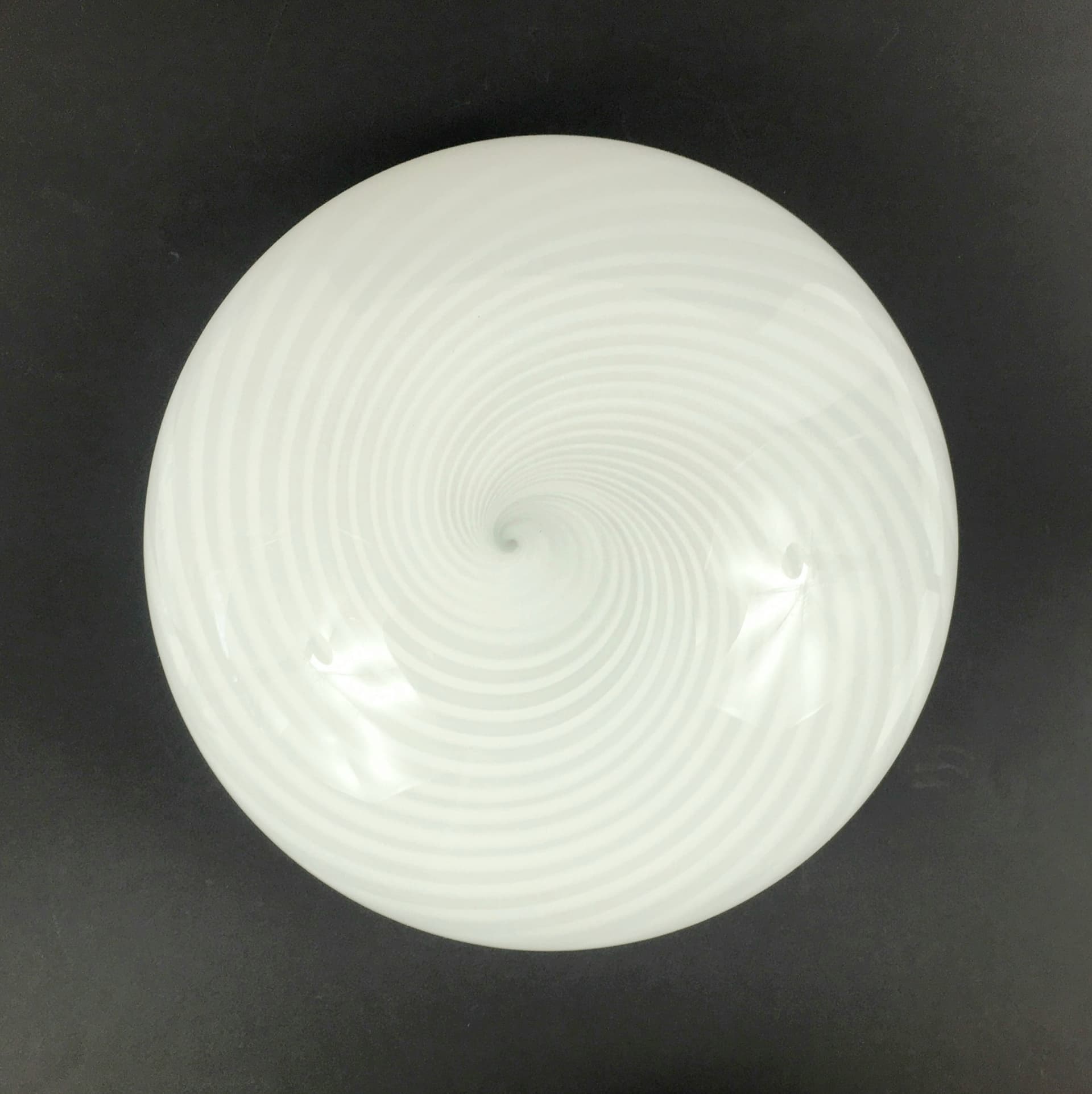 Plafon Murano, szkło białe, Włochy, lata 70. - 370078