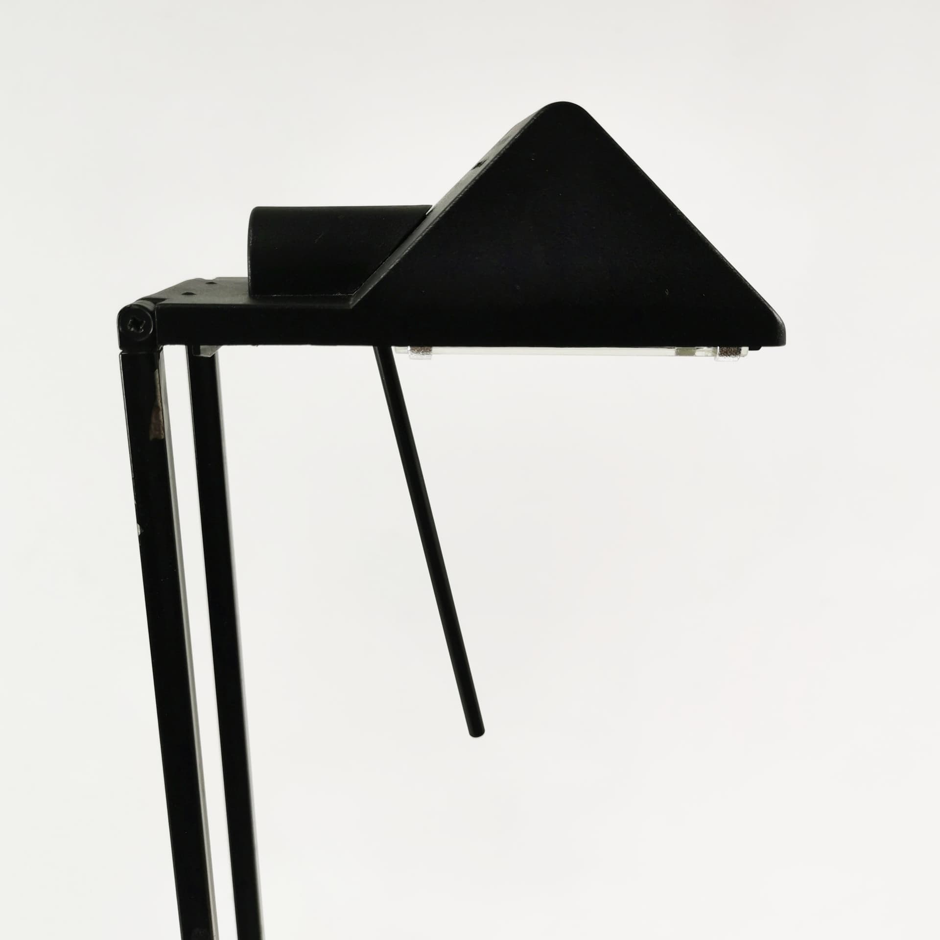 Lampka biurkowa modernistyczna, czarny, metal plastik, Fase, Hiszpania, lata 70. - 370126