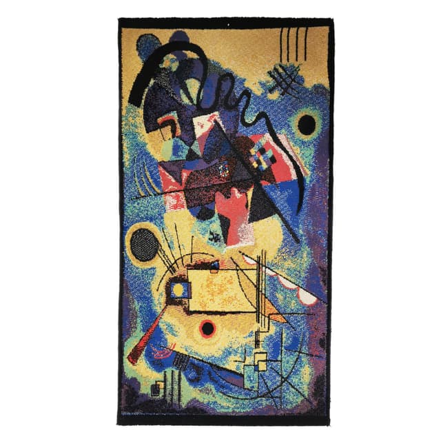 Dywan Wassily Kandinsky 165x85, wielokolorowy, tkanina, Shahbano, Niemcy, lata 80. - WYMIARY