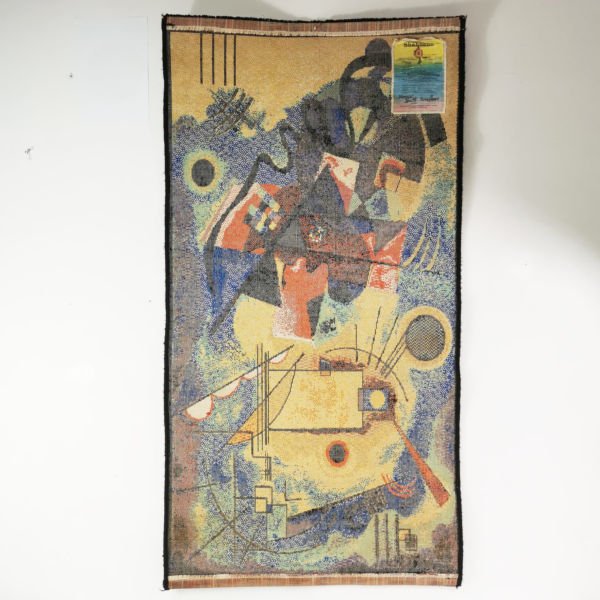 Dywan Wassily Kandinsky 165x85, wielokolorowy, tkanina, Shahbano, Niemcy, lata 80. - 370184