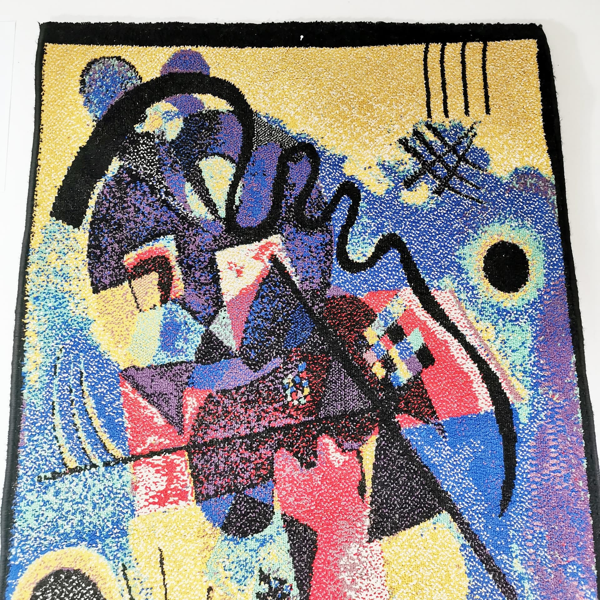 Dywan Wassily Kandinsky 165x85, wielokolorowy, tkanina, Shahbano, Niemcy, lata 80. - 370191