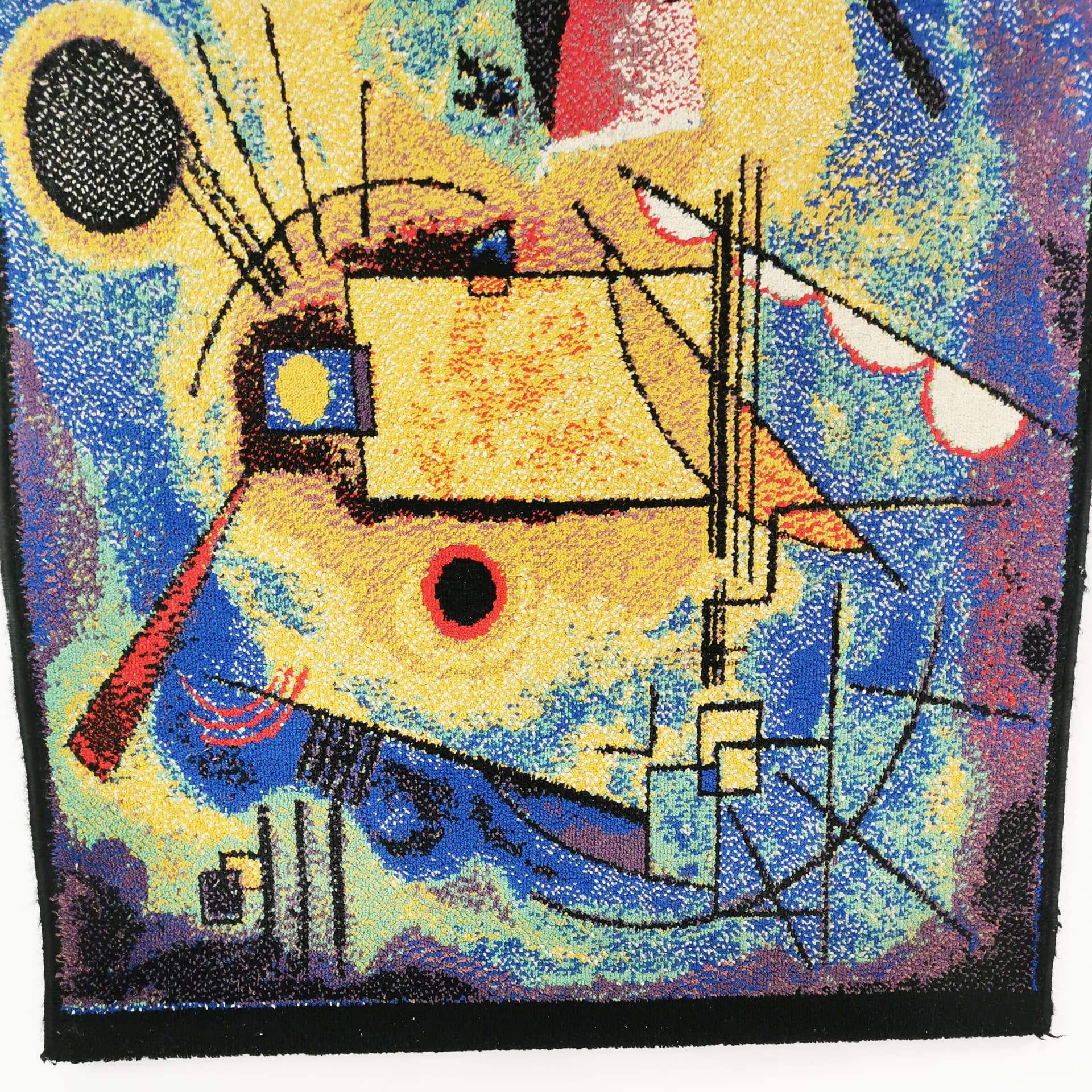 Dywan Wassily Kandinsky 165x85, wielokolorowy, tkanina, Shahbano, Niemcy, lata 80. - 370188