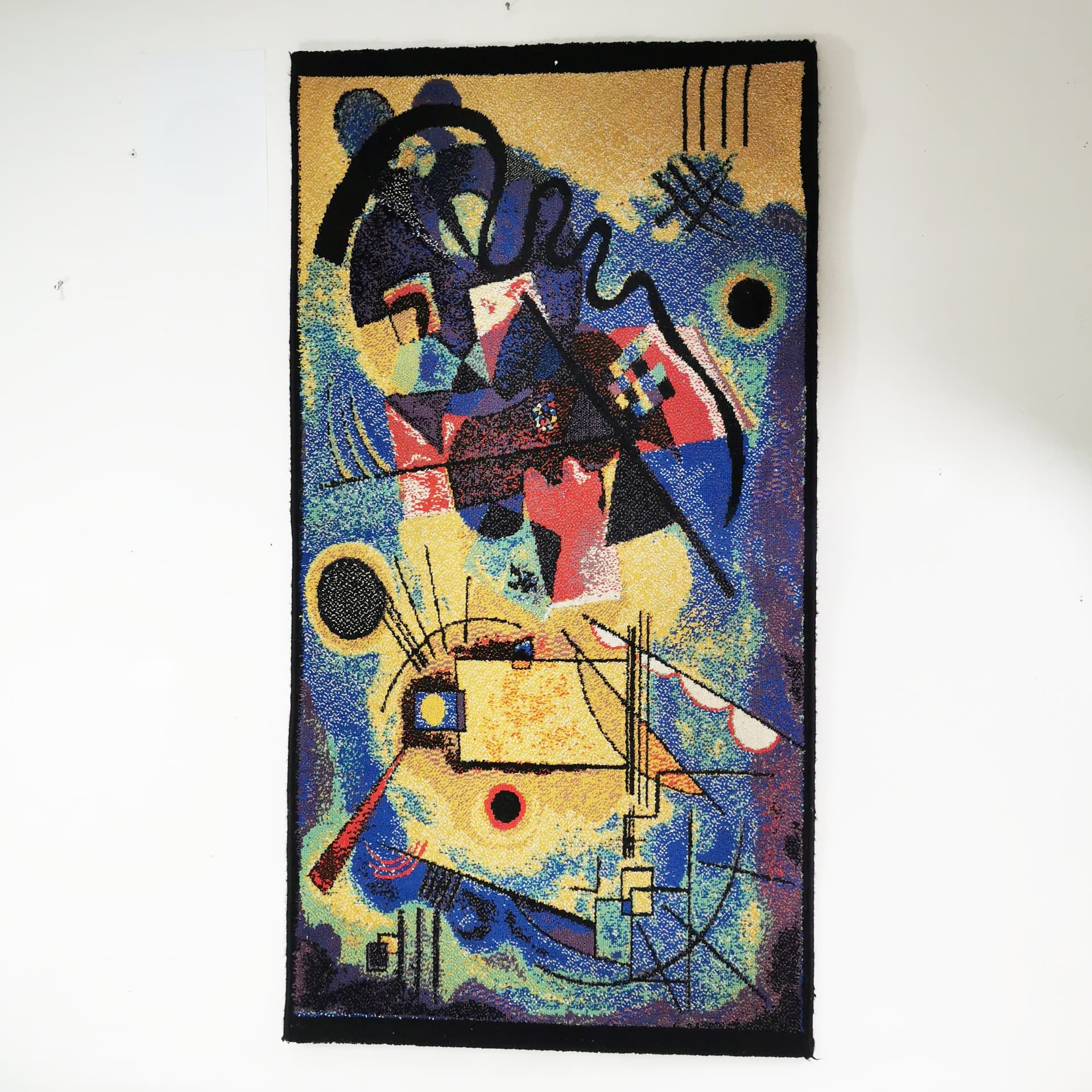 Dywan Wassily Kandinsky 165x85, wielokolorowy, tkanina, Shahbano, Niemcy, lata 80. - 370182