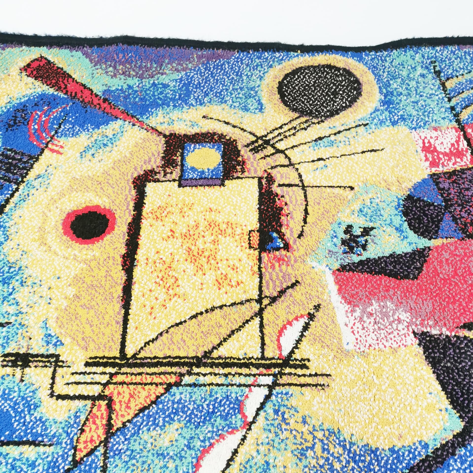 Dywan Wassily Kandinsky 165x85, wielokolorowy, tkanina, Shahbano, Niemcy, lata 80. - 370183