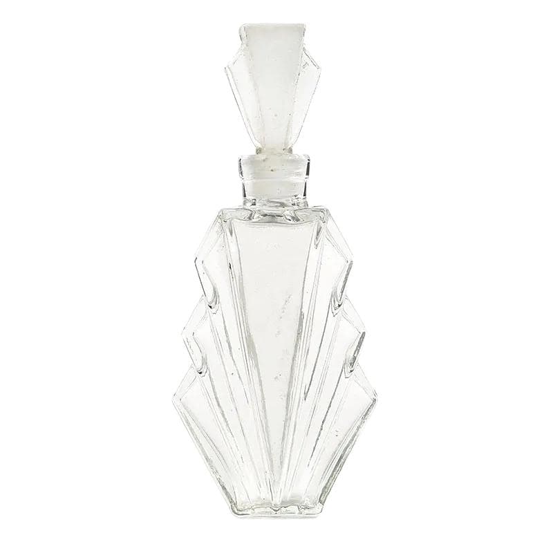 Karafka na perfumy Art Deco, szkło przezroczyste, Polska, lata 30.