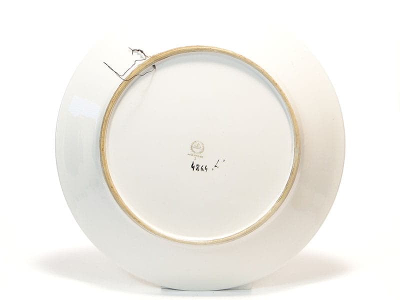 Patera Rozmowa, New Look, niebieski biały złoty, porcelana, proj. B. Banaś, Chodzież, Polska, lata 50. - 370260