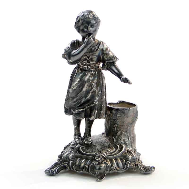 Wykałacznika figuralny, srebro platerowane, szkło przezroczyste, WMF, Niemcy, początek XX w. - 370388