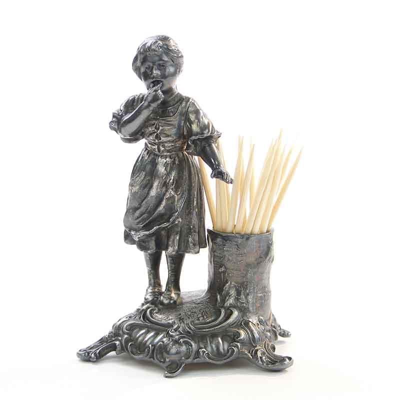 Wykałacznika figuralny, srebro platerowane, szkło przezroczyste, WMF, Niemcy, początek XX w. - 370398