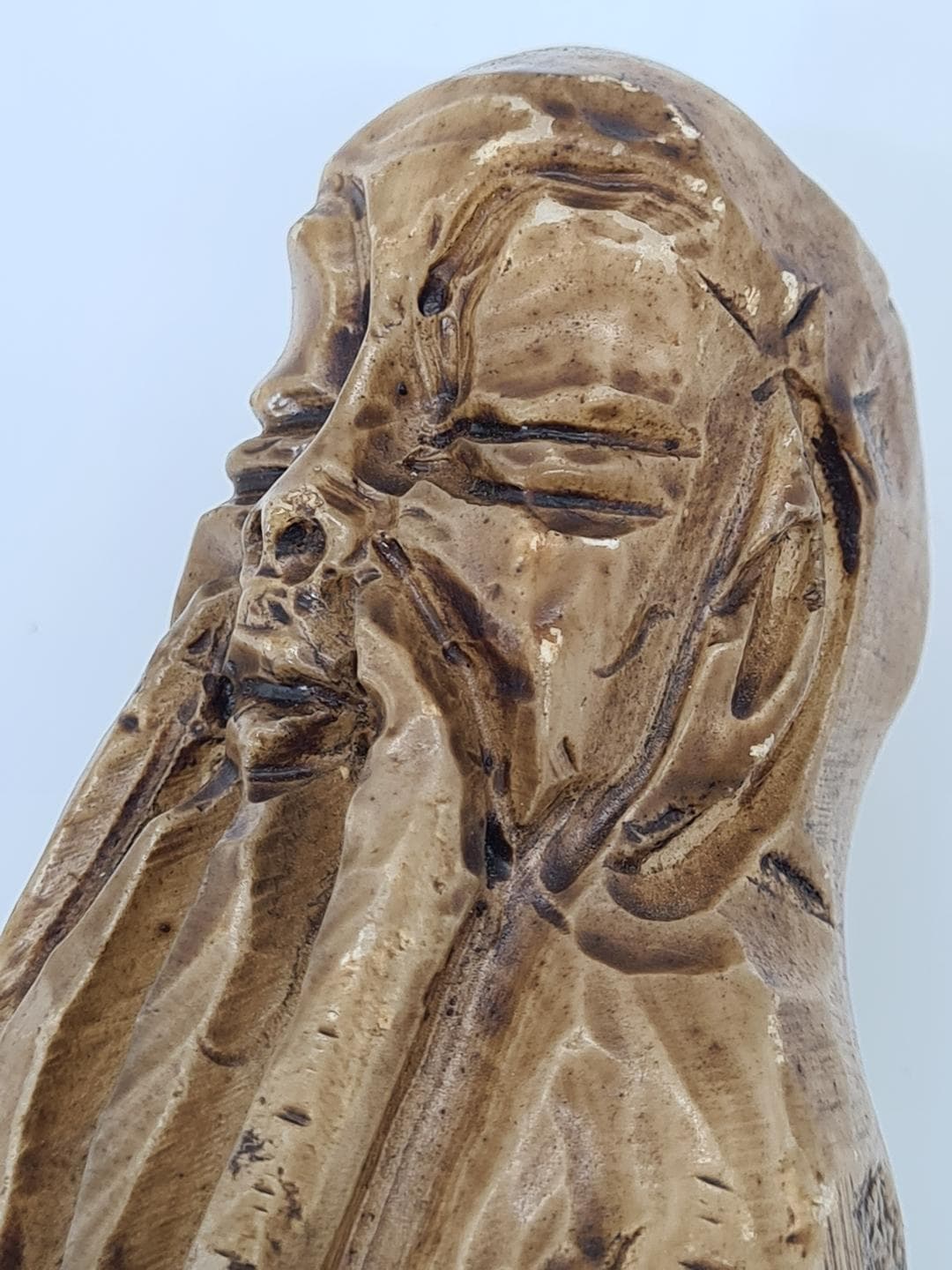 Figurka, art déco, kompozyt brązowy złoty, lata 60. - 370476