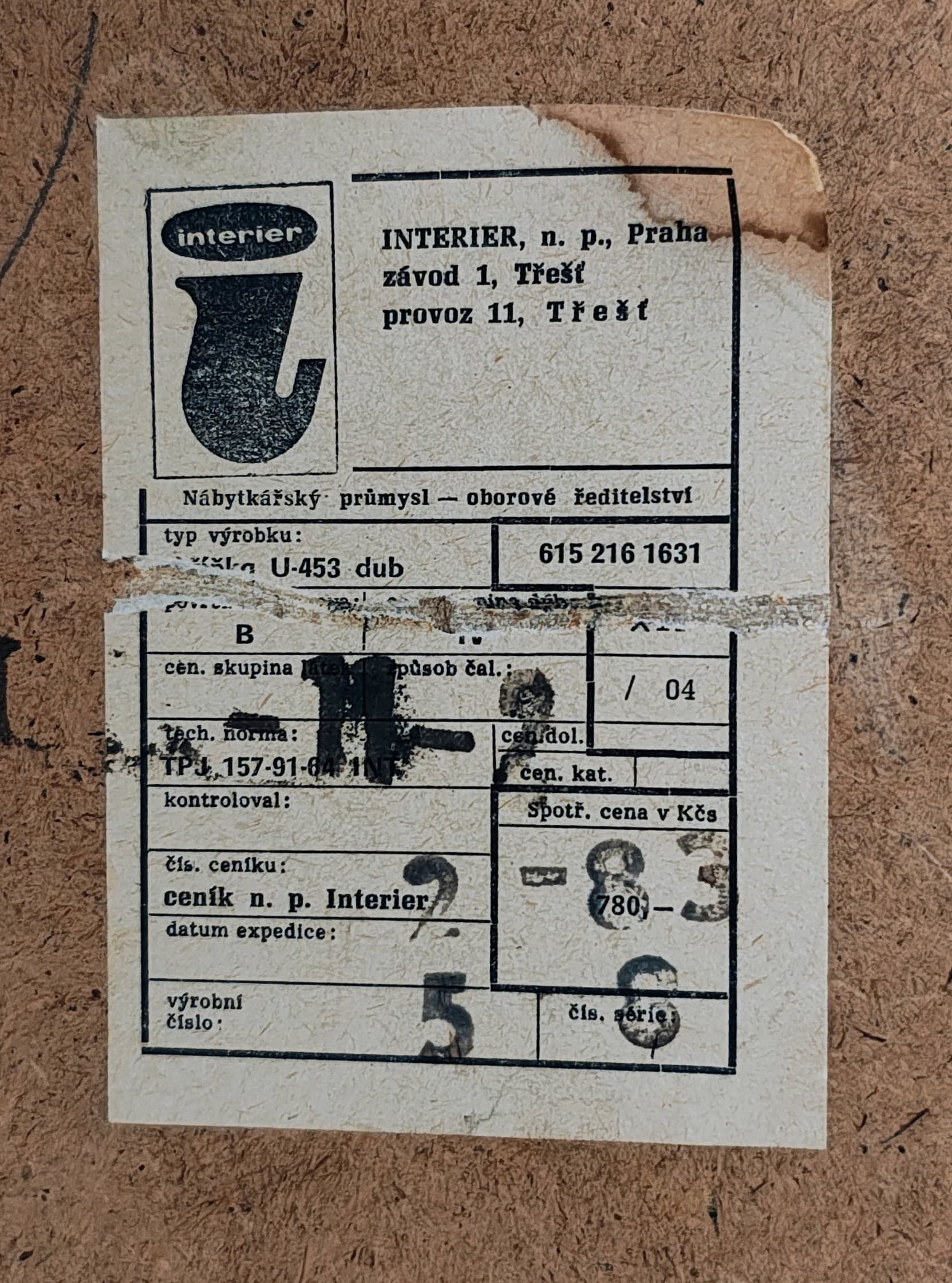 Komoda U 453, drewno brązowy, proj. J. Jiroutek, Interier Praha, Czechosłowacja, lata 60. - 370500