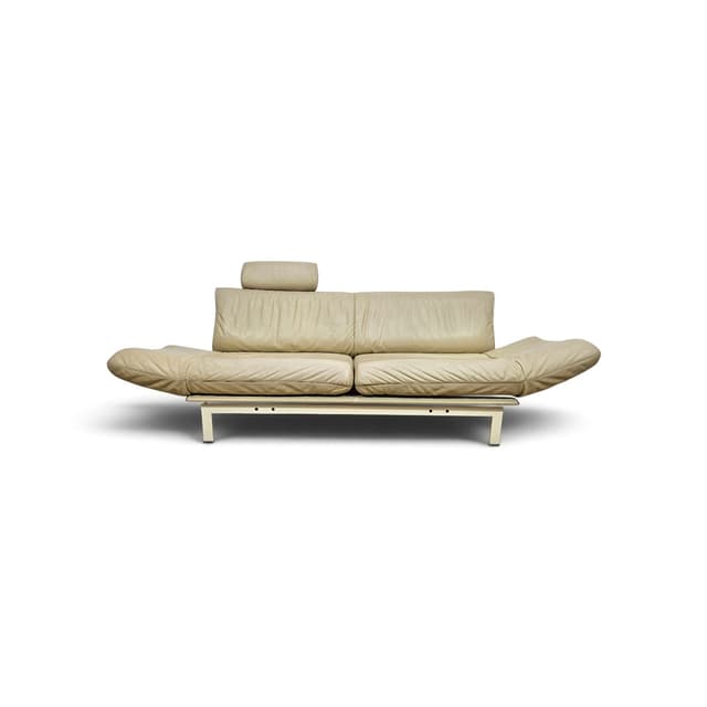 Sofa modułowa DS-140, skóra naturalna beżowa, metal, proj. R. Frigg, de Sede, Szwajcaria, lata 80. - WYMIARY