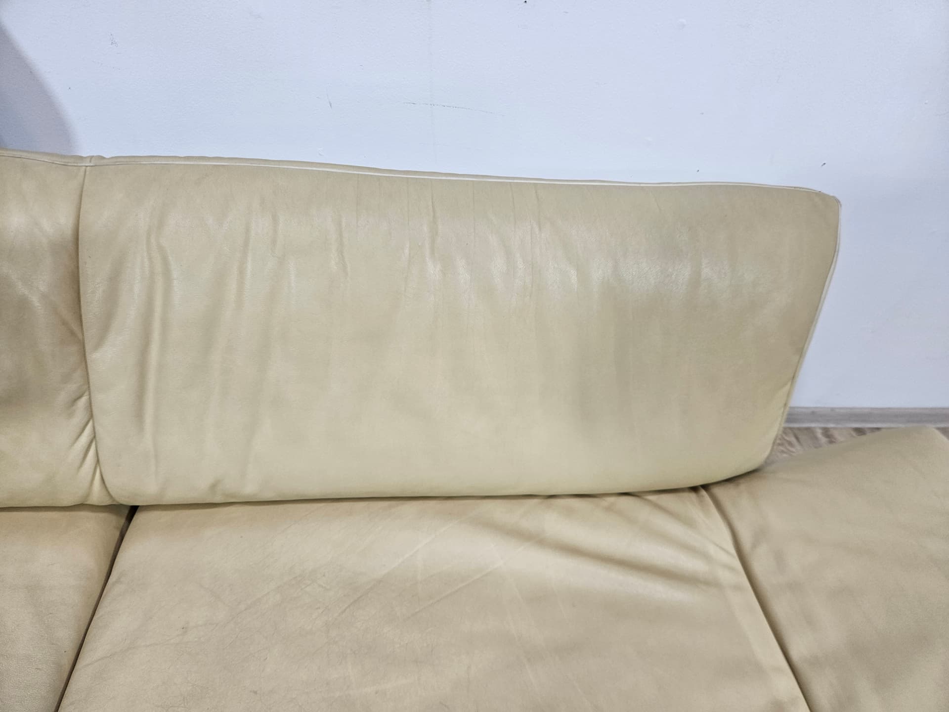 Sofa modułowa DS-140, skóra naturalna beżowa, metal, proj. R. Frigg, de Sede, Szwajcaria, lata 80. - 370768