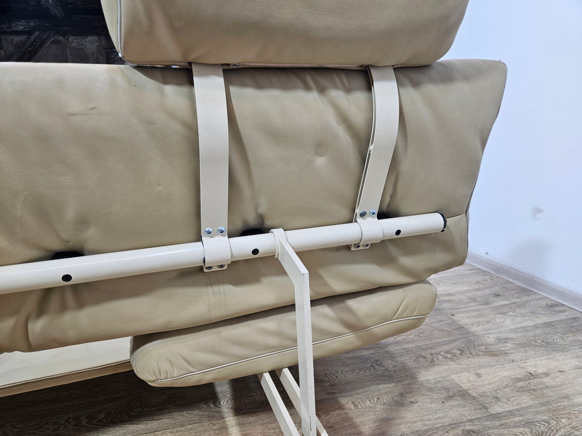 Sofa modułowa DS-140, skóra naturalna beżowa, metal, proj. R. Frigg, de Sede, Szwajcaria, lata 80. - 370777
