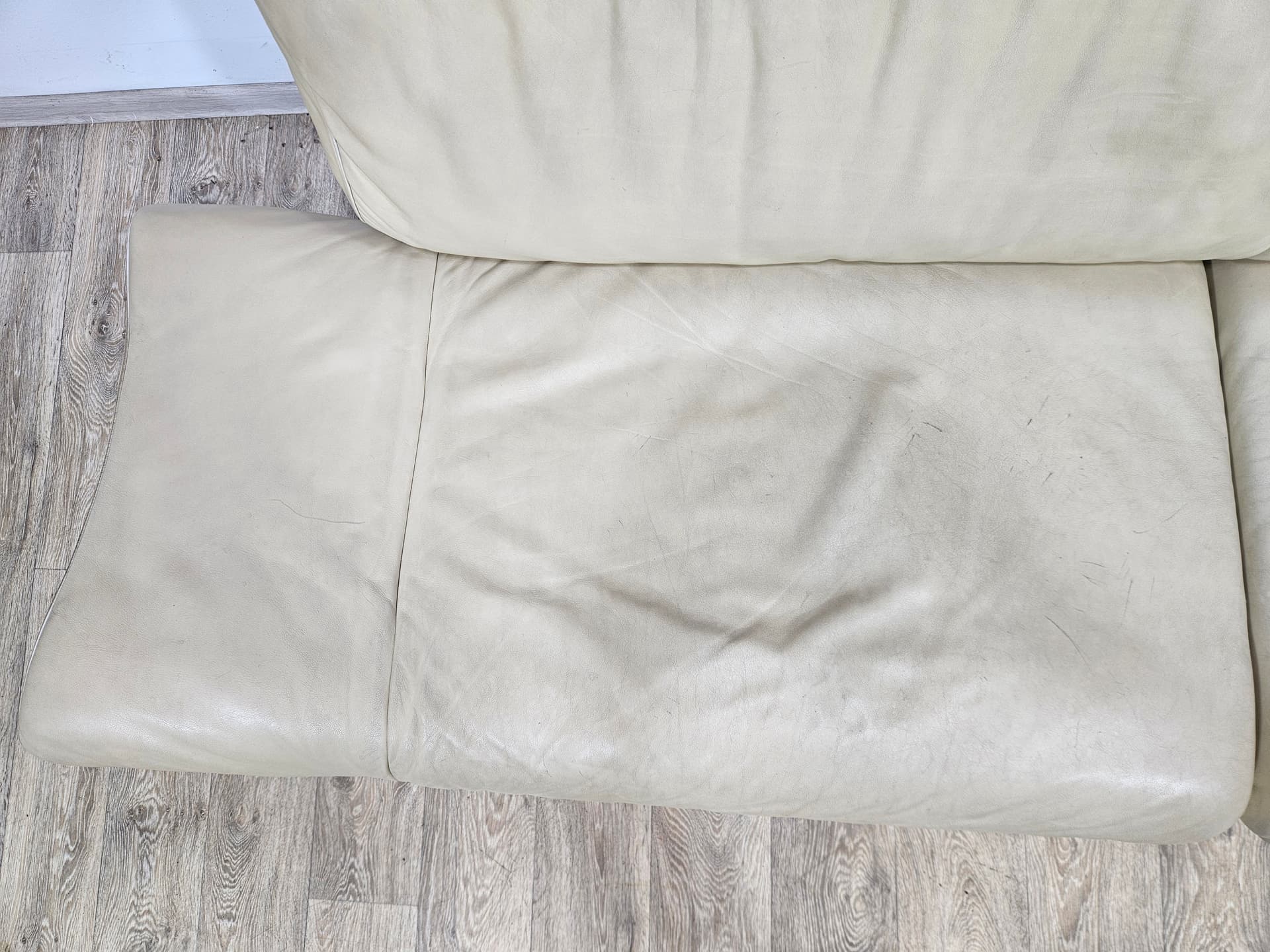 Sofa modułowa DS-140, skóra naturalna beżowa, metal, proj. R. Frigg, de Sede, Szwajcaria, lata 80. - 370766