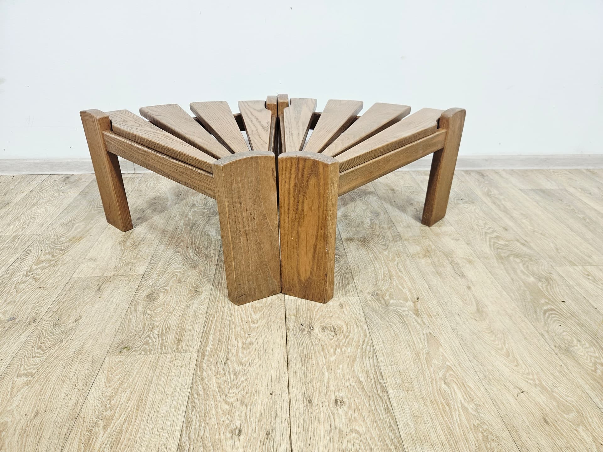 Zestaw dwóch stolików pomocniczych modułowych, dąb brązowy, Dittman, Holandia, lata 70. - 370784