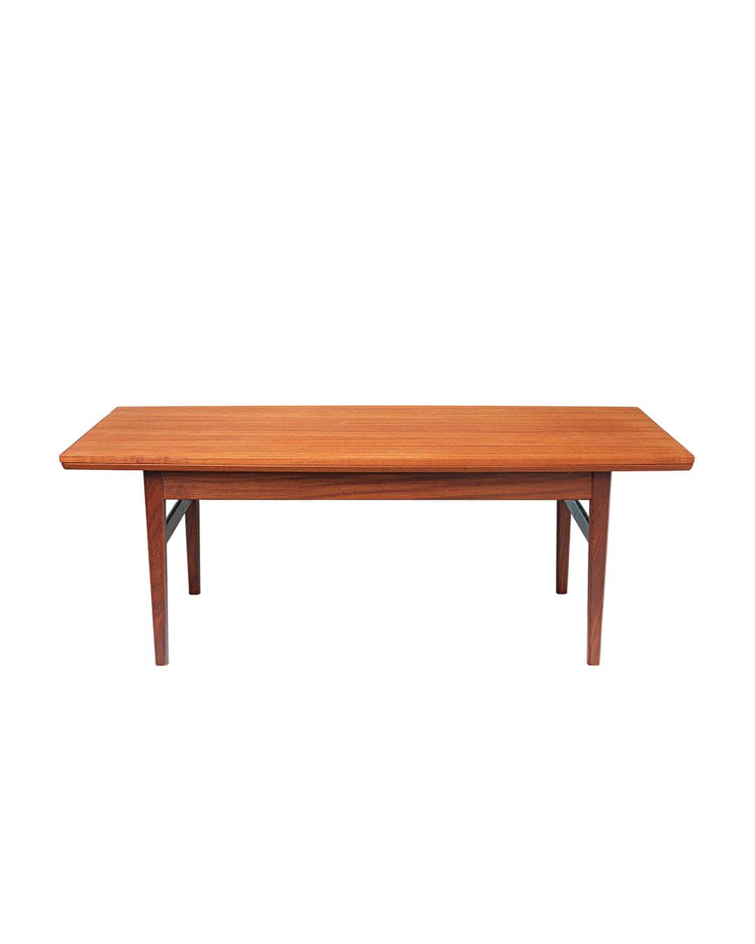 Stół jadalniany, teak brązowy, Dania, lata 70.