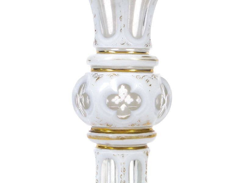 Puchar biedermeier, kryształ biały, złocenie, Austria, lata 30. XIX w. - 371107