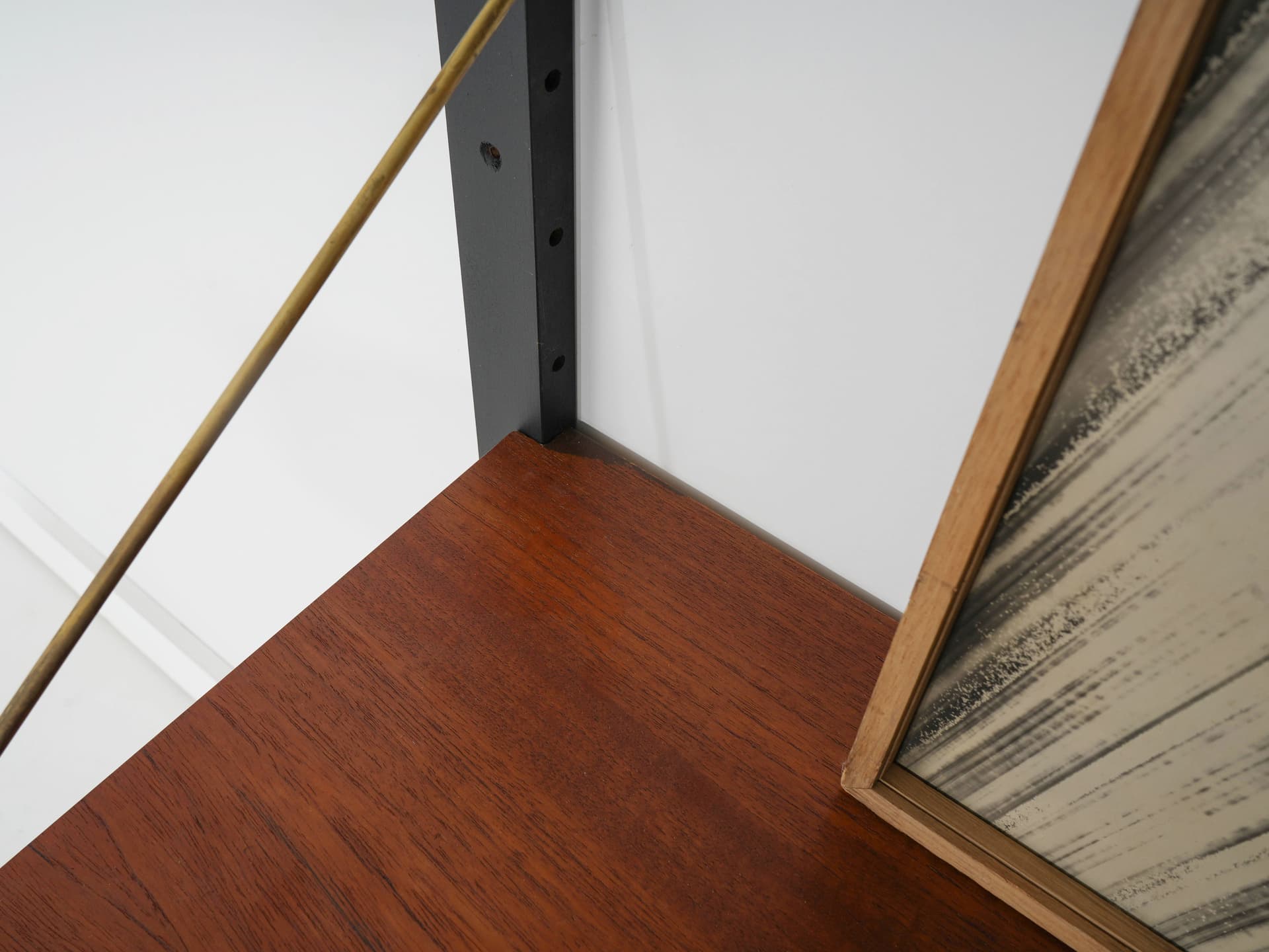 Regał modułowy PS System, teak brązowy, drewno czarne, Dania, lata 70. - 371199