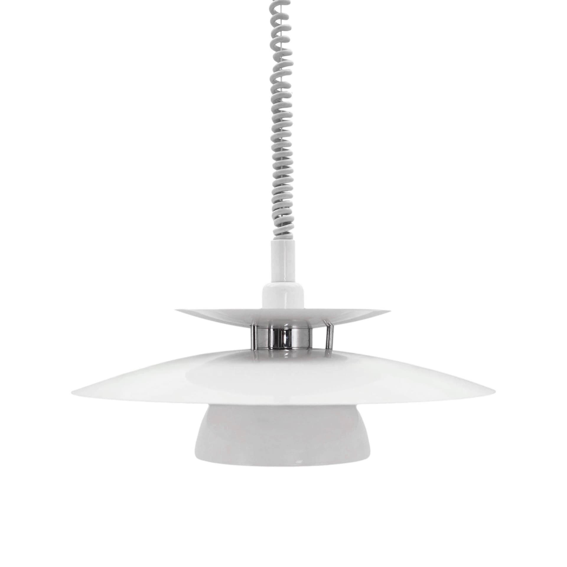 Lampa wisząca warstwowa, biały, metal, Dania - 371260