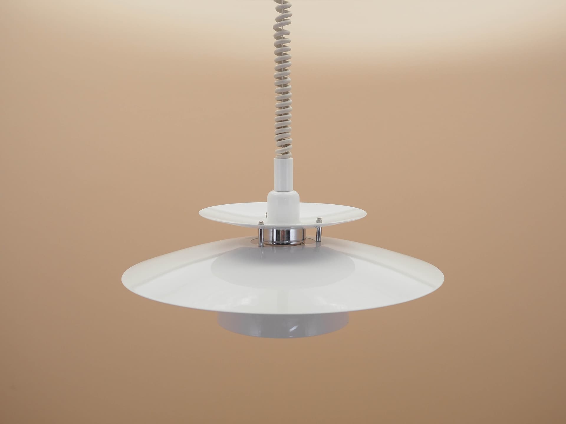 Lampa wisząca warstwowa, biały, metal, Dania - 371261