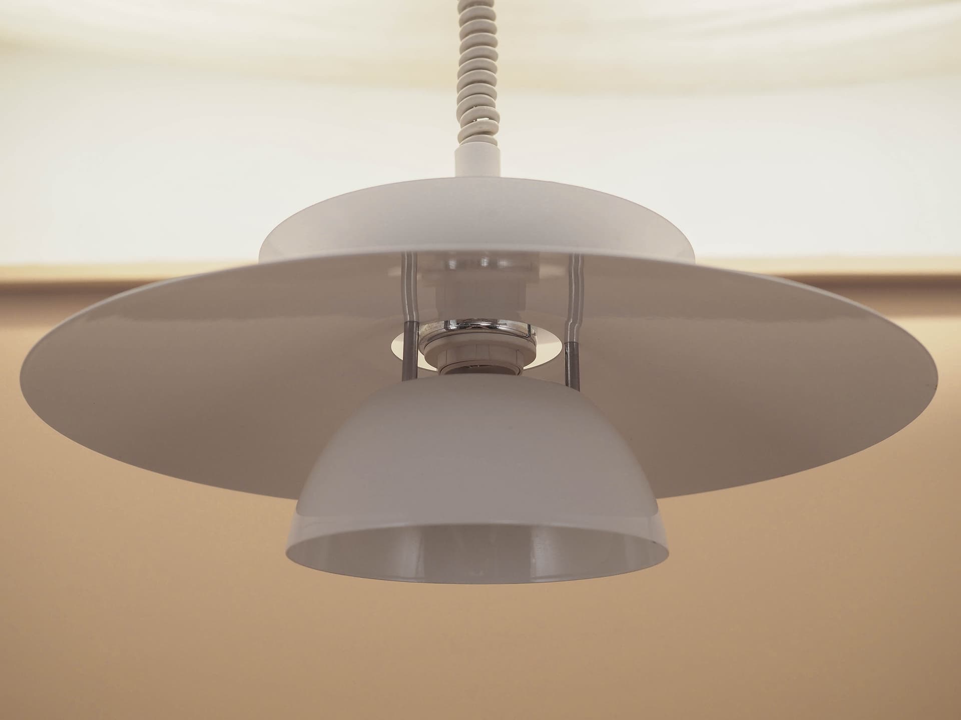 Lampa wisząca warstwowa, biały, metal, Dania - 371263