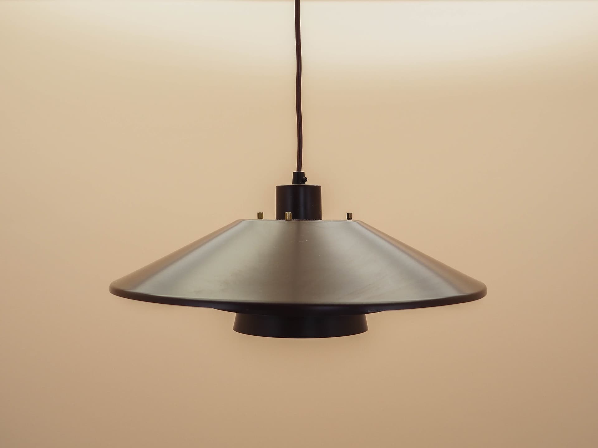 Lampa wisząca, brązowy, metal, Dania, lata 60. - 371299