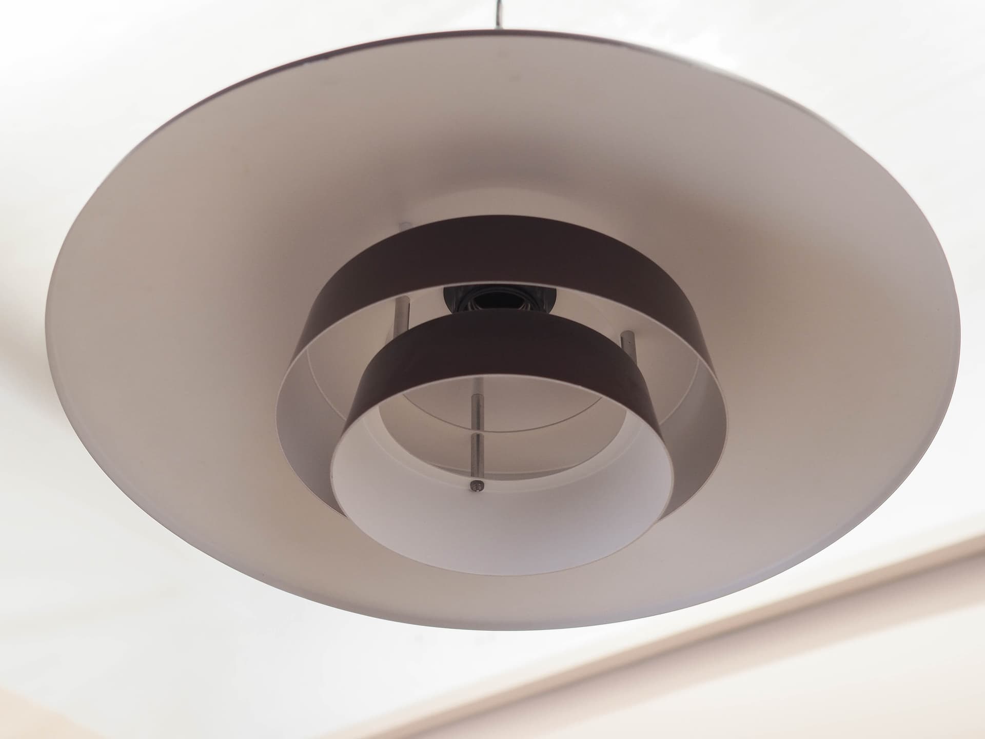 Lampa wisząca, brązowy, metal, Dania, lata 60. - 371300