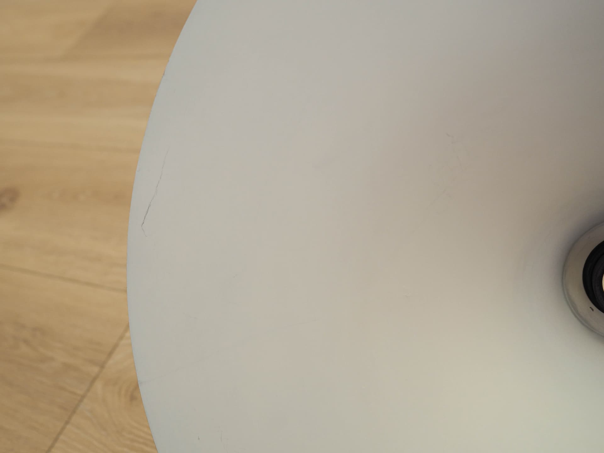 Lampa wisząca, Space Age, pomarańczowy akryl, srebrny aluminium, Dania, lata 60. - 371341