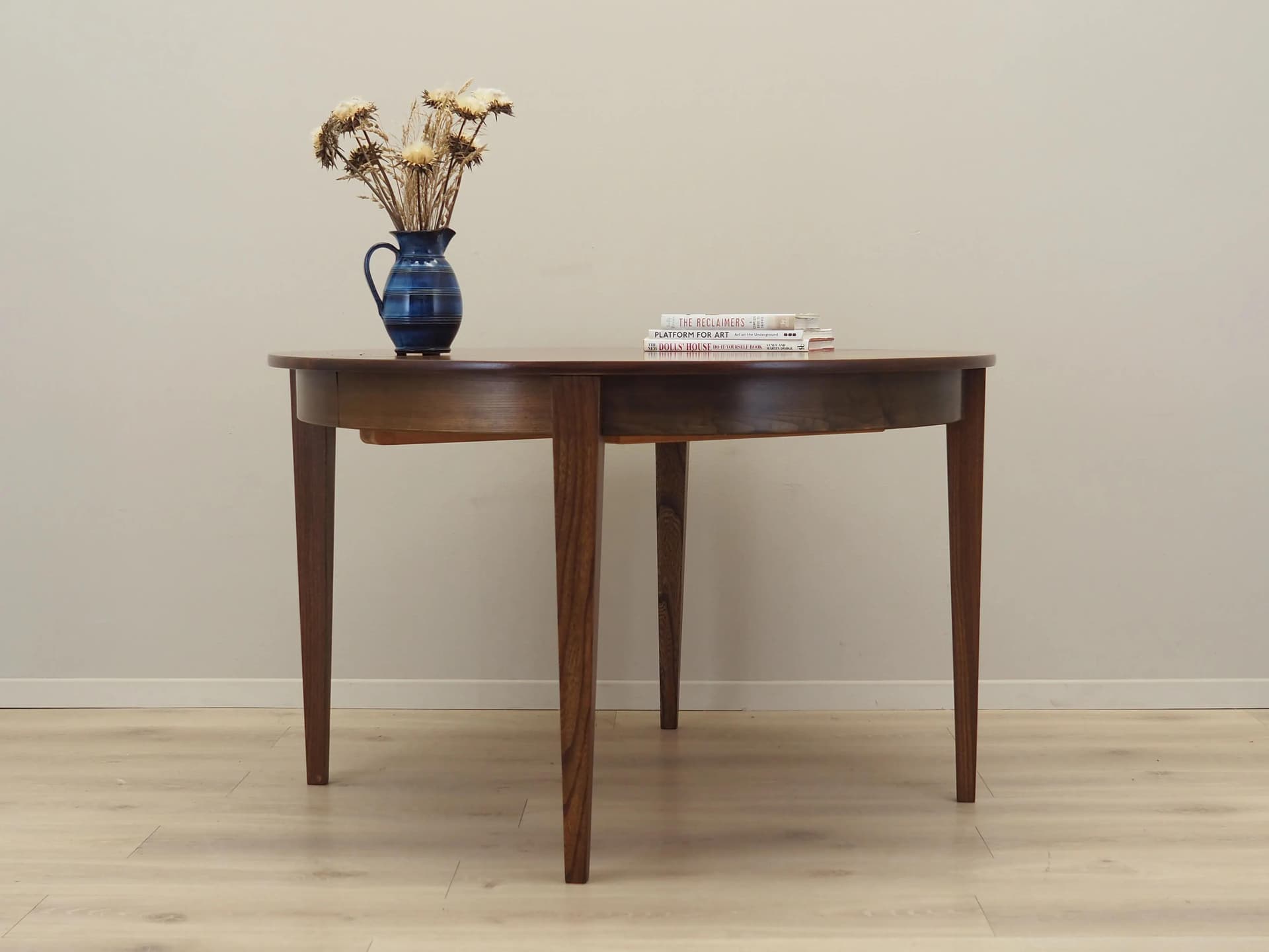 Round Table, brown rosewood, Denmark, 1970s