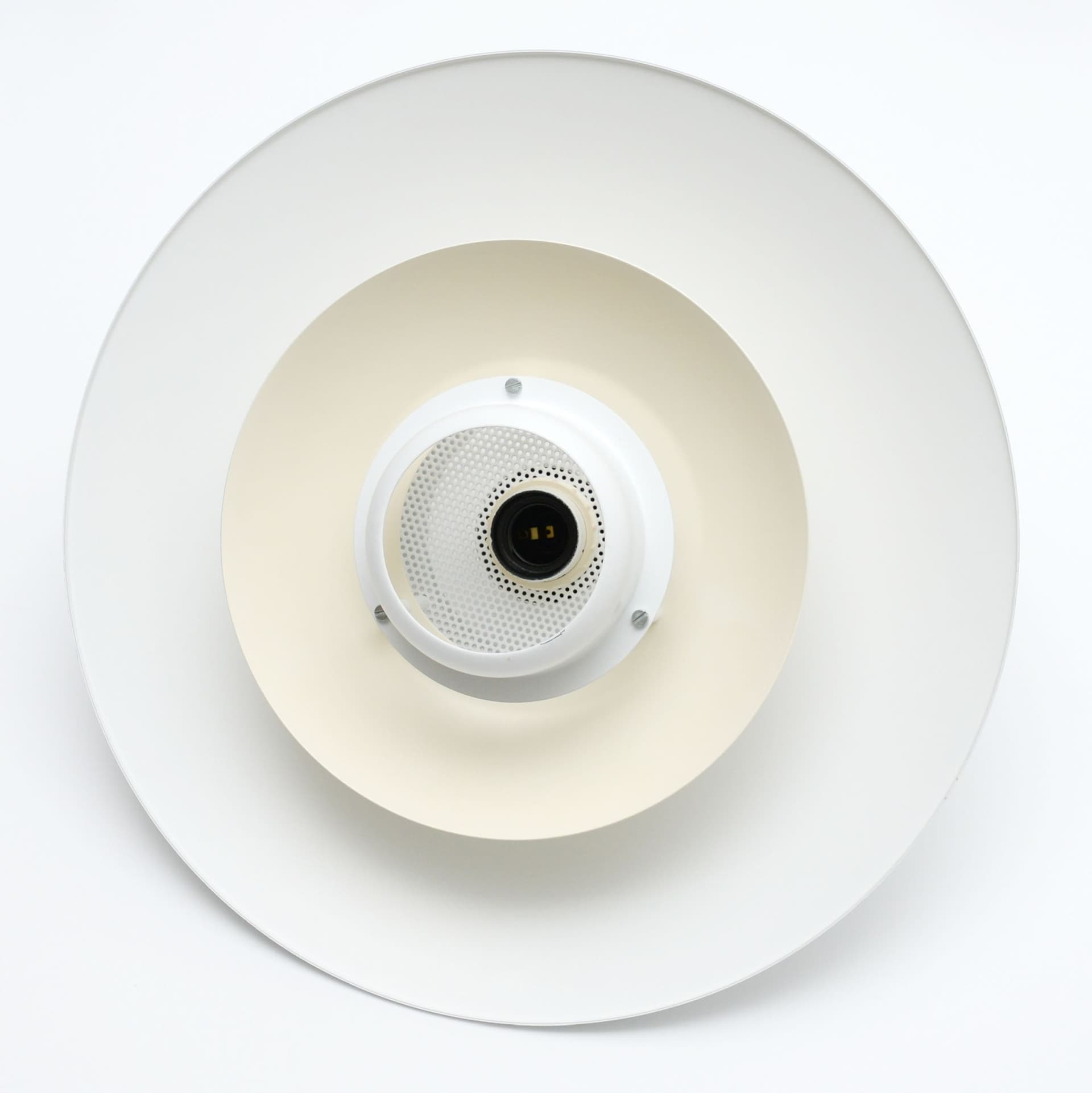 Lampa wisząca Sierra, biały beżowy, metal, Dania, lata 70. - 371462