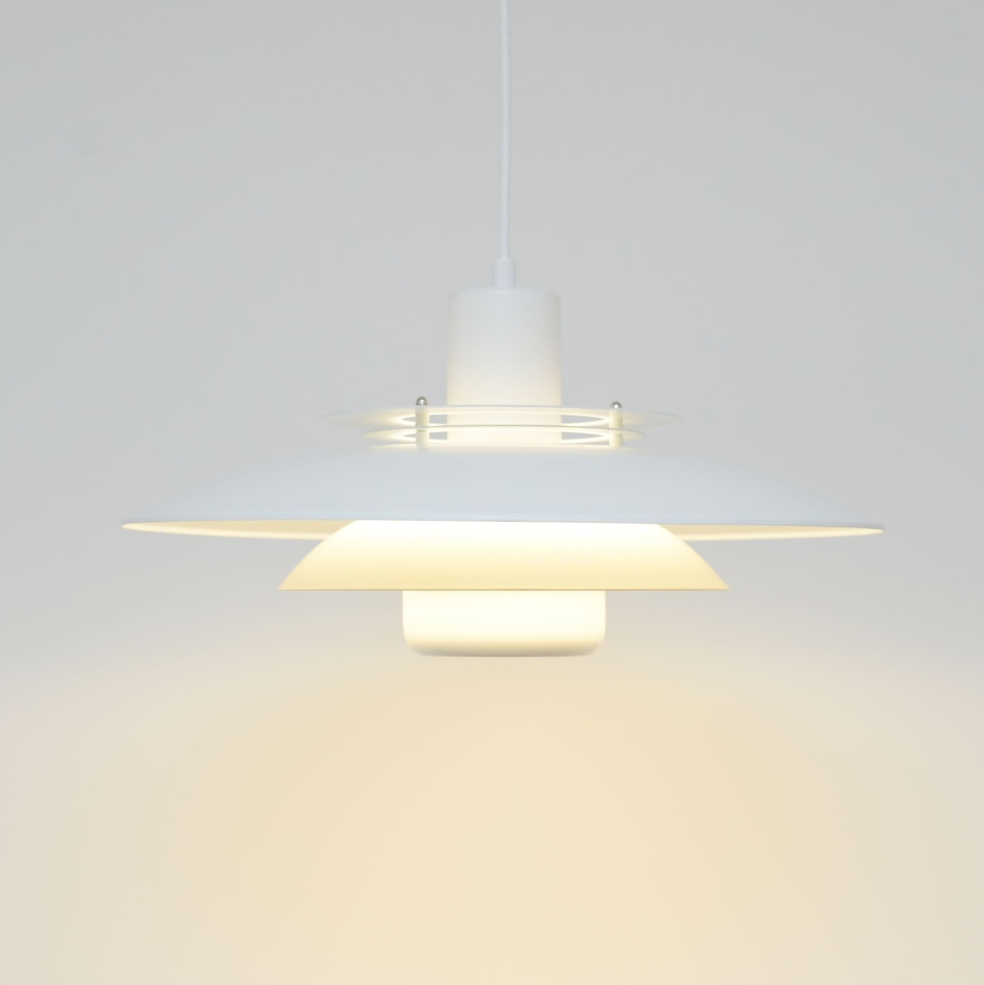 Lampa wisząca Sierra, biały beżowy, metal, Dania, lata 70. - 371461