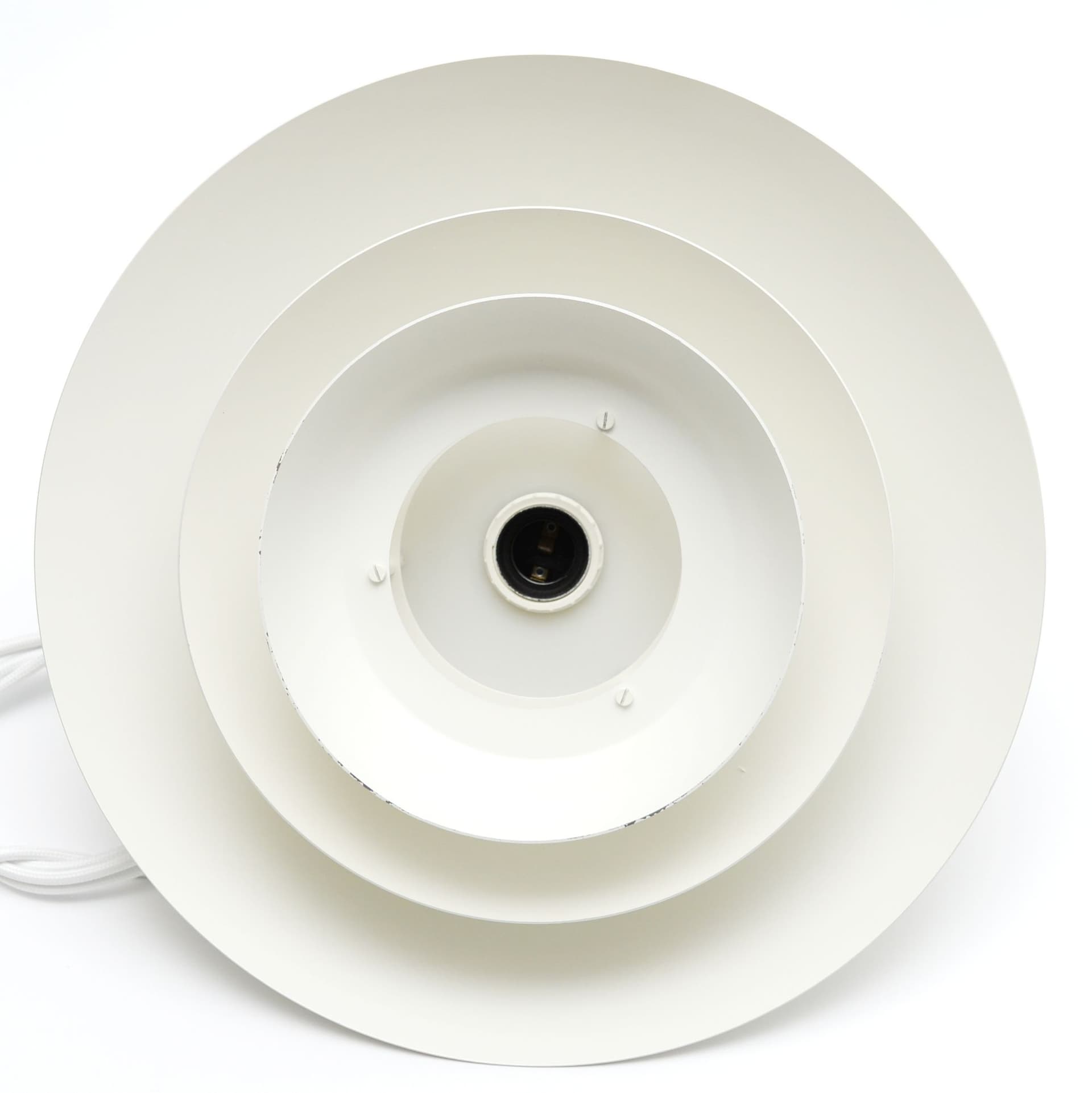 Lampa wisząca, biały, aluminium, Dania, lata 70. - 371478