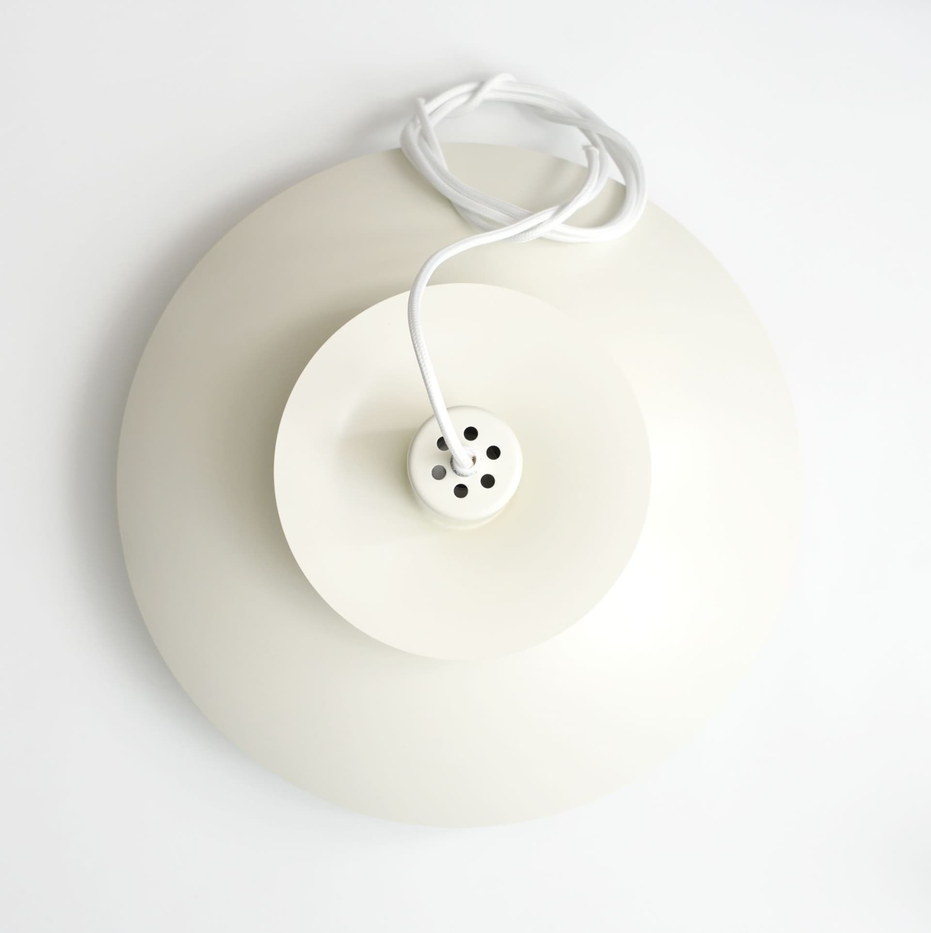 Lampa wisząca, biały, aluminium, Dania, lata 70. - 371479