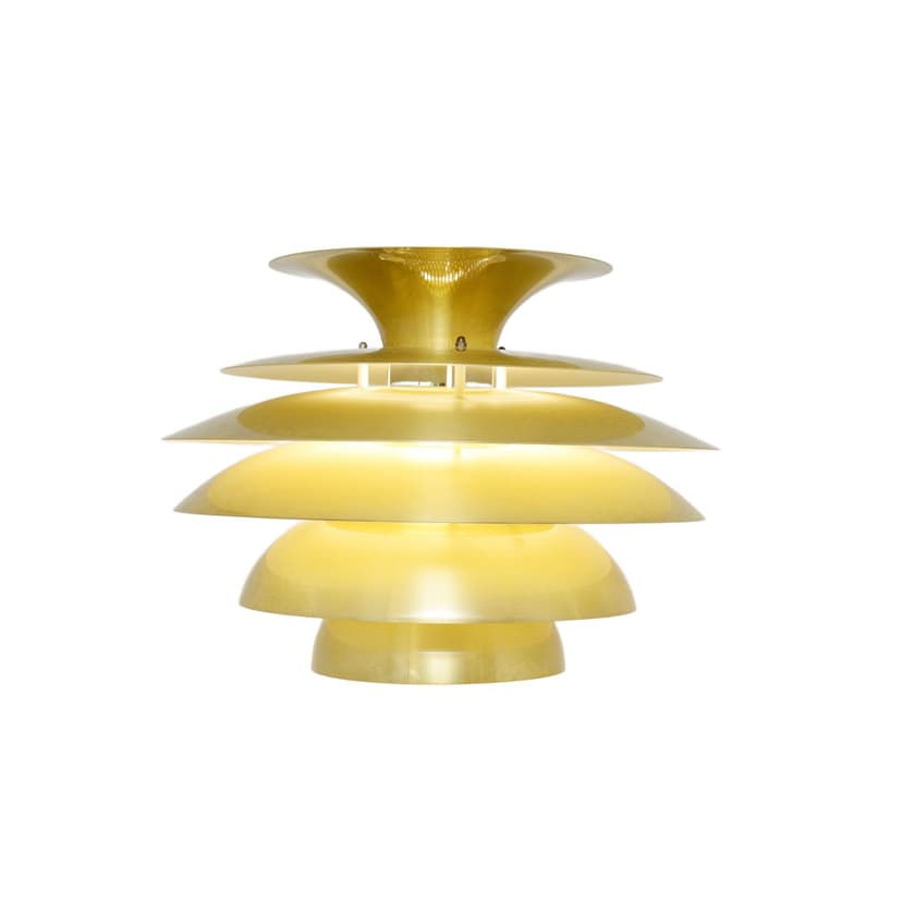 Lampa wisząca, złoty, metal, Dania, lata 70.