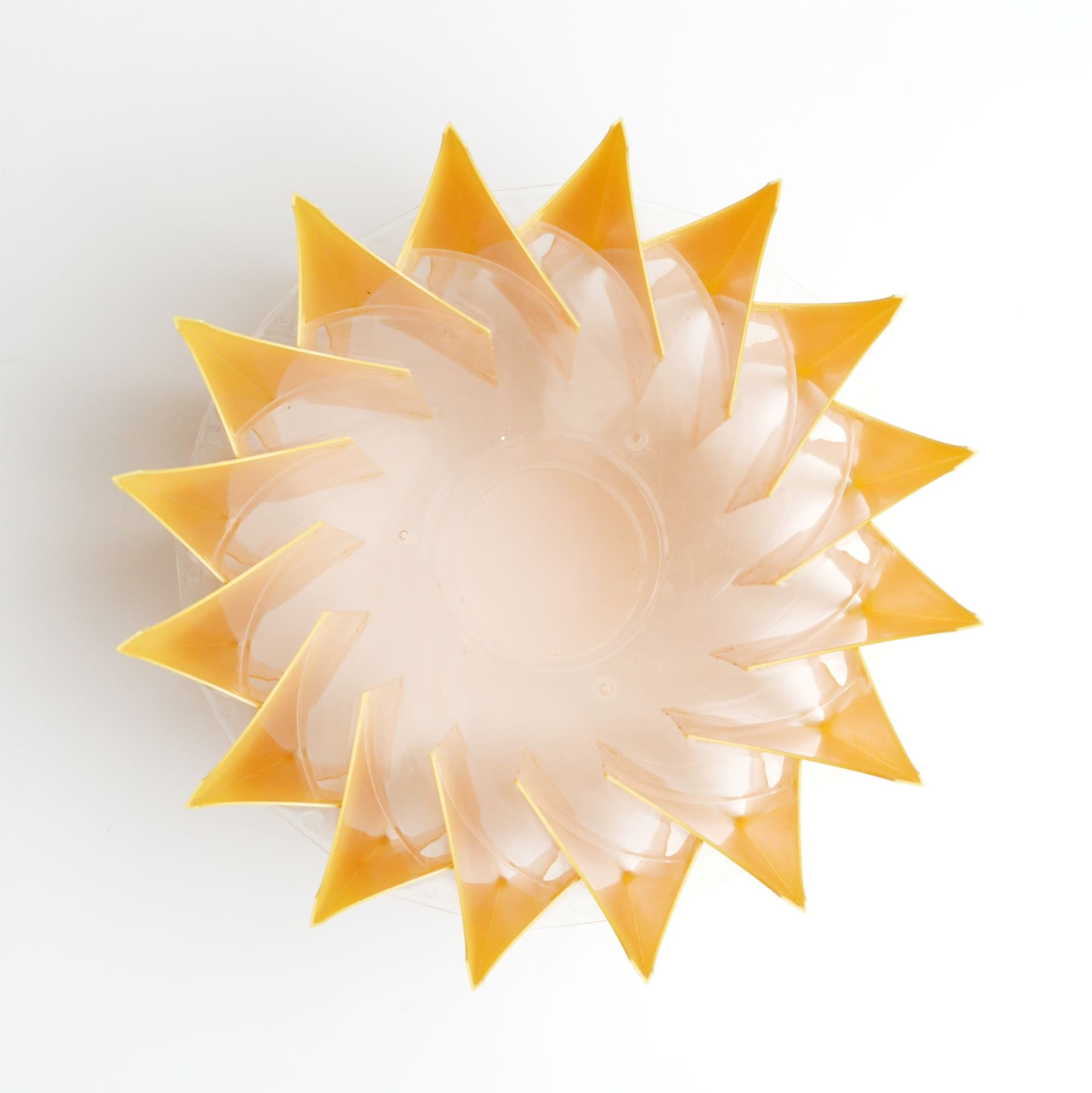 Lampa wisząca Facette, żółty, plastik, proj. E. Jensen, Szwecja, lata 70. - 371511