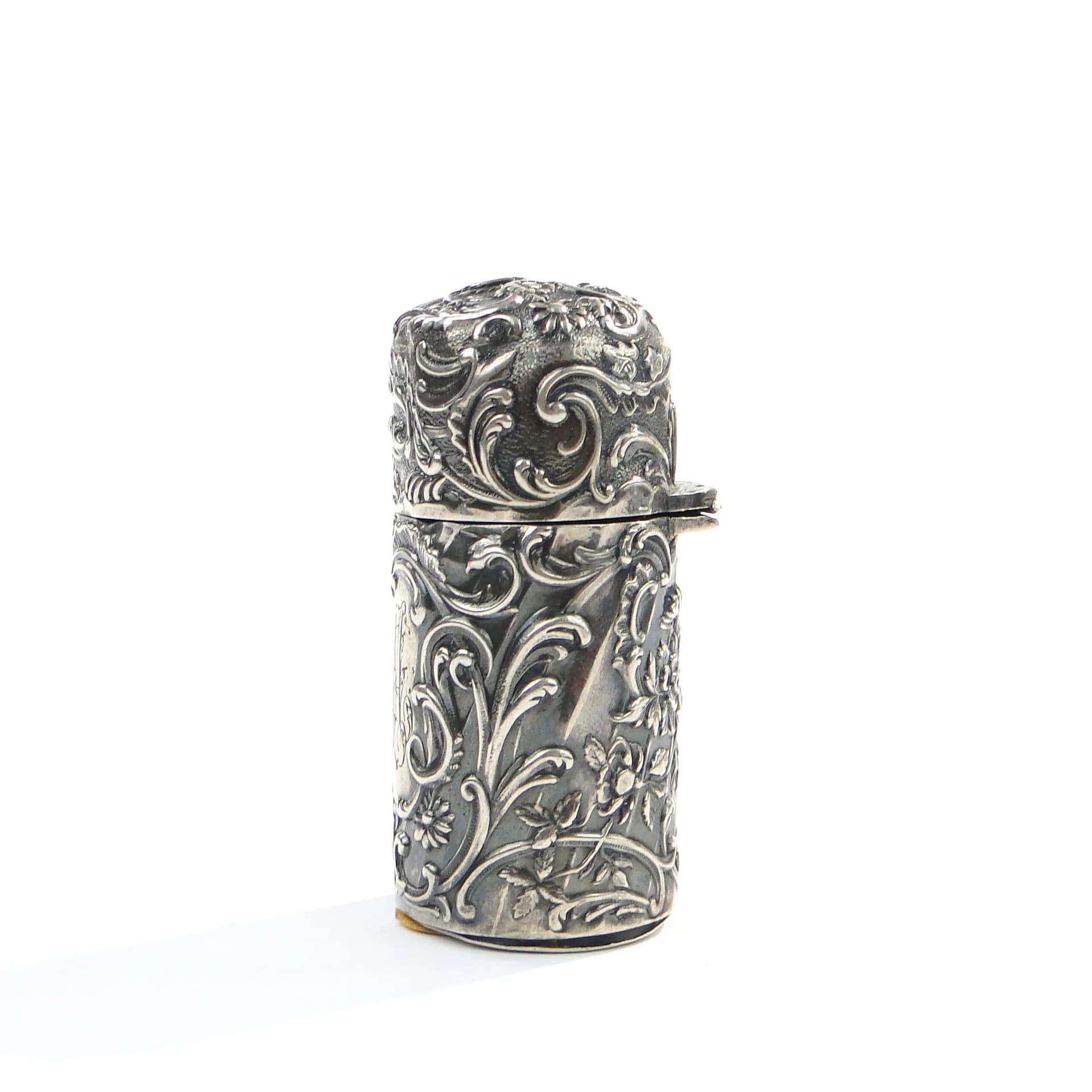 Flakon na perfumy, srebrny, srebro kryształ, Francja, XIX w. - 371515