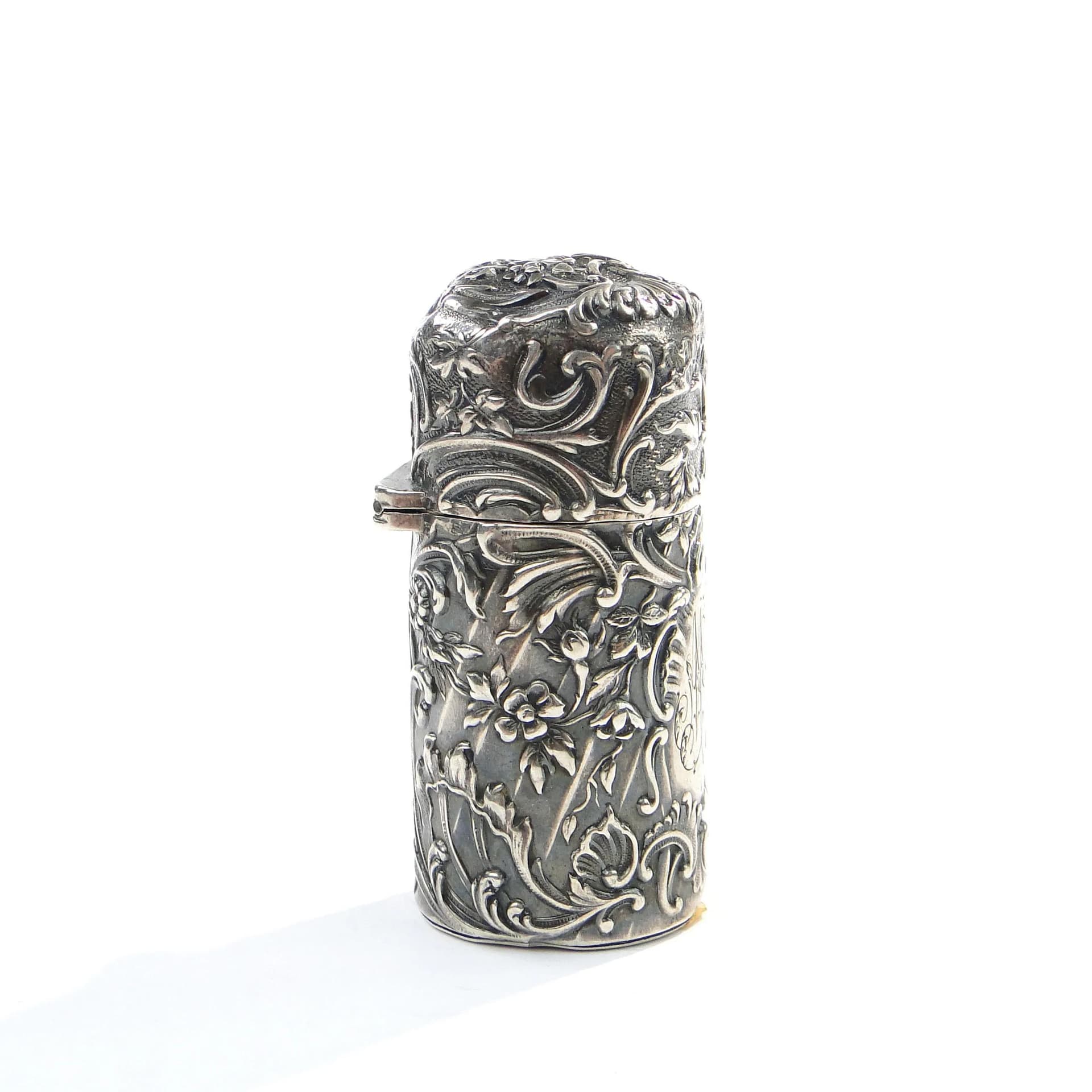 Flakon na perfumy, srebrny, srebro kryształ, Francja, XIX w. - 371518