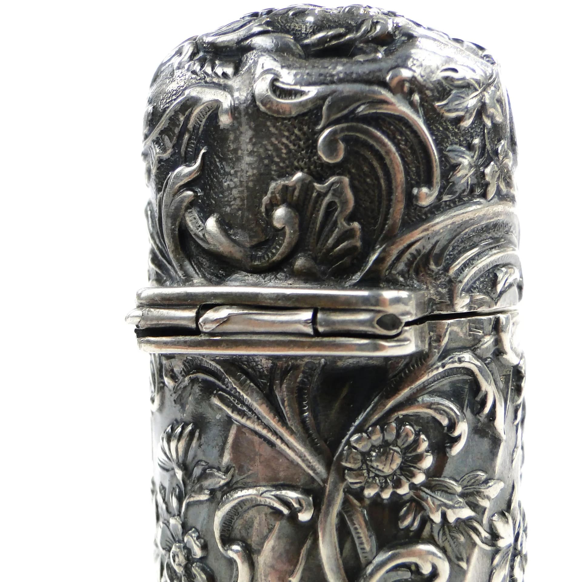 Flakon na perfumy, srebrny, srebro kryształ, Francja, XIX w. - 371521